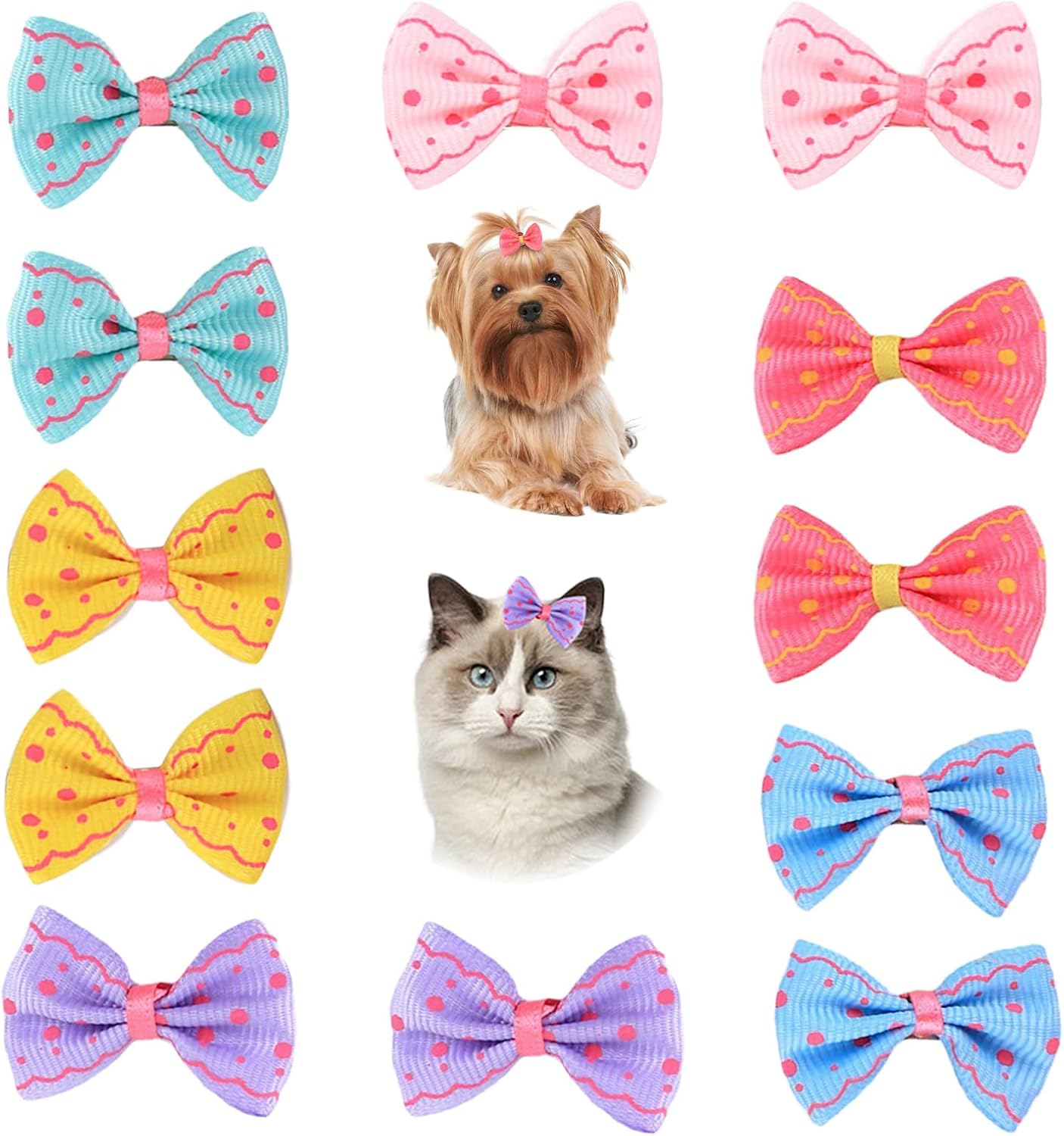 Dog Hair Bows Hairpin Pet Hair Clips Pet Flower Hair Clips Puppy Hair Bows Puppy Pet Hair Accessories Bow Grooming Products