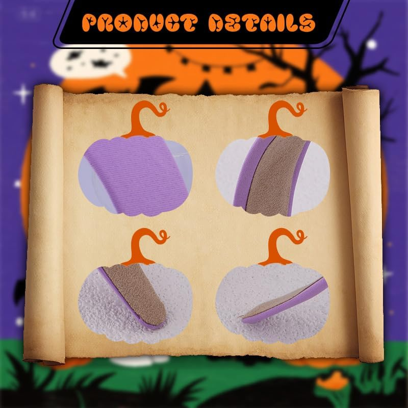 Halloween Purple Headband Green Scarf - Halloween Costume Accessories for Girls Women Cosplay Costumes for Adults Girls Women Neon Green Neck Scarf and Purple Headband for Party Cosplay Costume Set image number 4