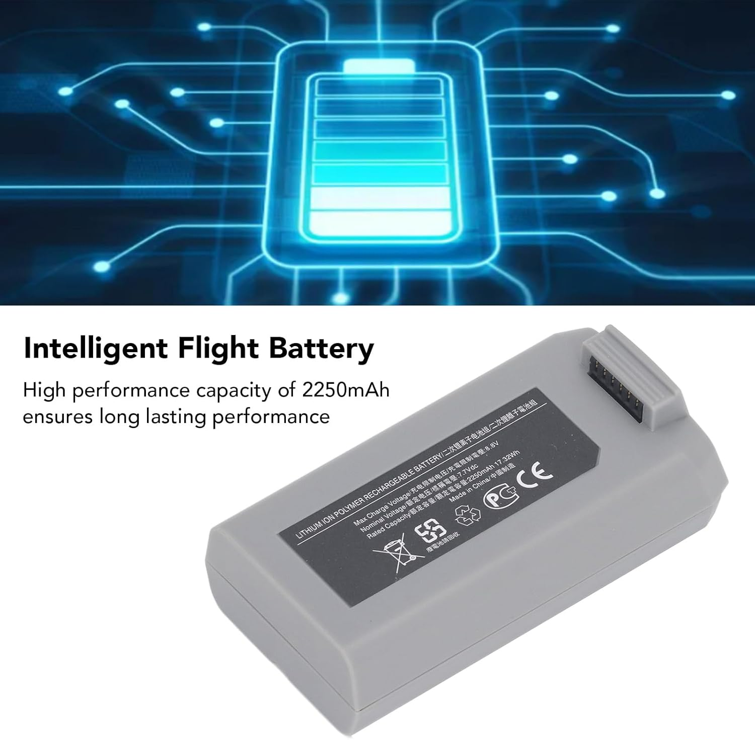 Intelligent Flight Battery for Mini2, Minise, 2250Mah Drone Replacement Battery image number 3