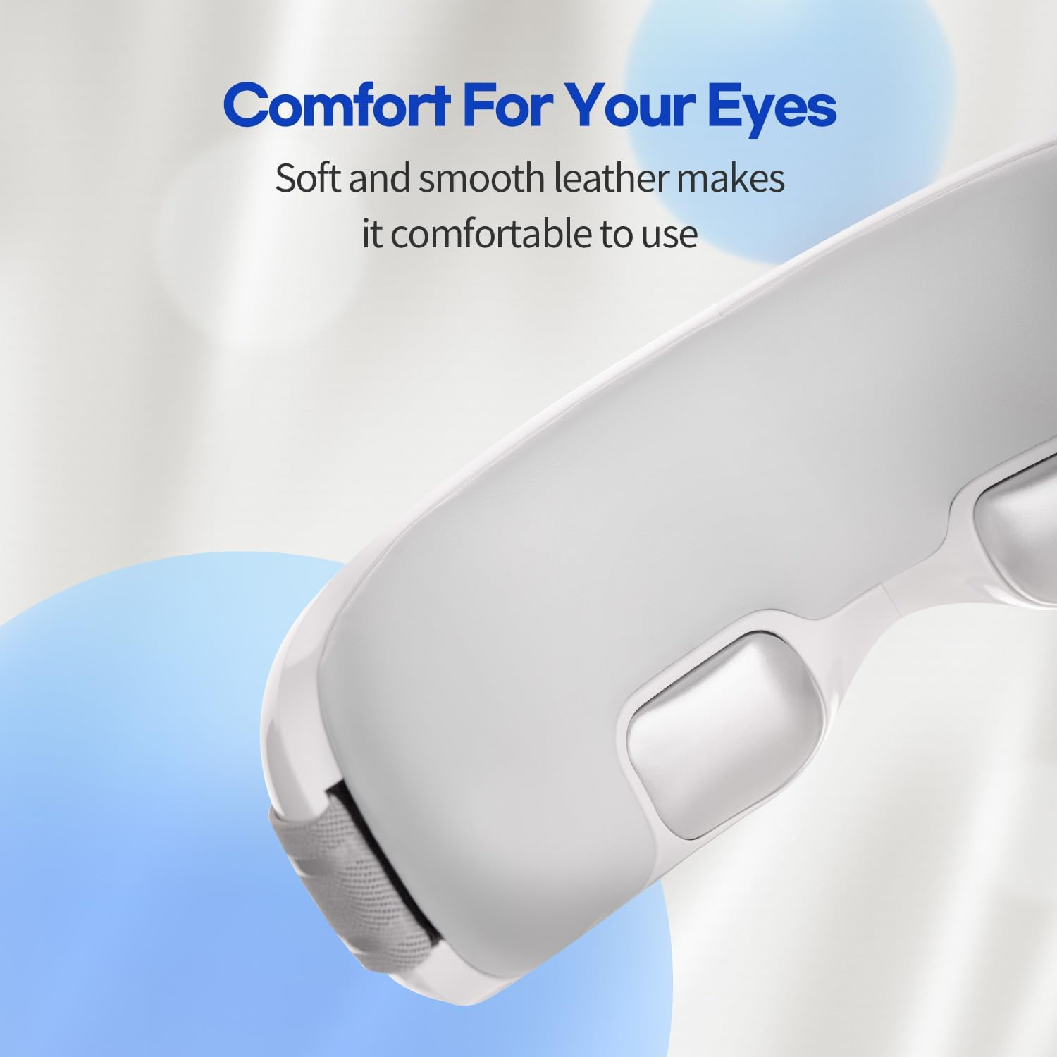 Hubicare Eye Massager with Heat and Cooling Masks for Dark Circles, Puffiness - 3D Airbag Kneading Vibration Massage for Migraines, Bluetooth Music, Dry Eyes, Sleep, Relax image number 5