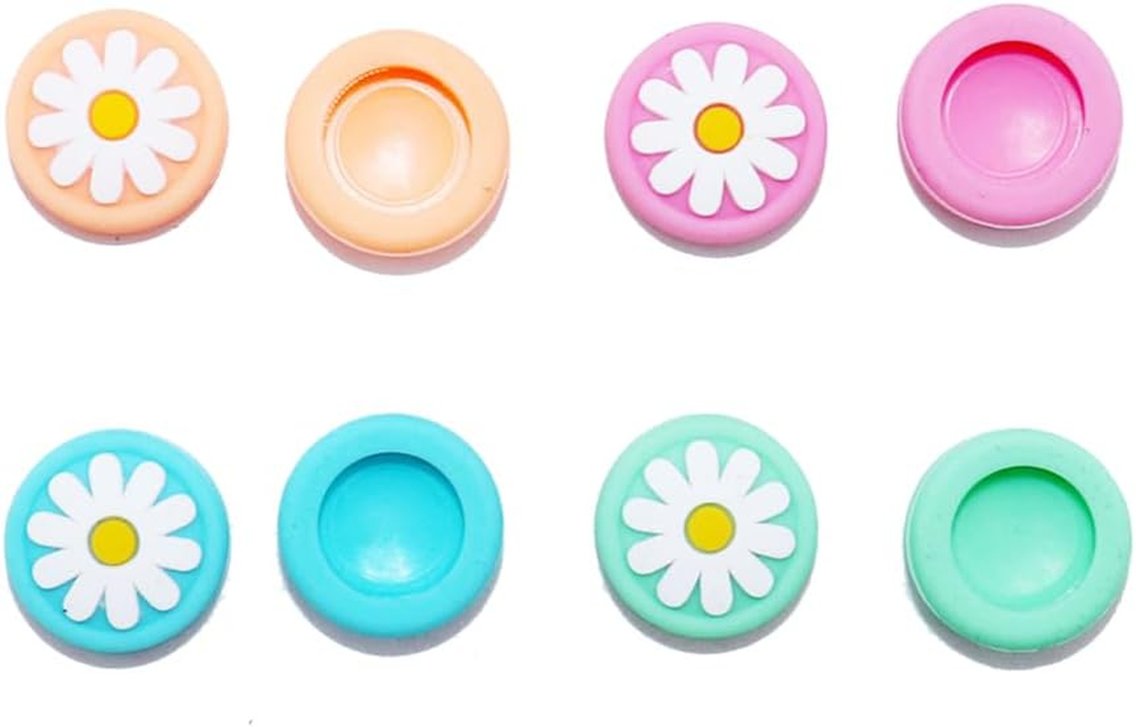 Daisy Joystick Thumb Stick Cap Universal Thumbstick Grip Cover Protective Cap Silicone Lite Button Cap Rocker Cap for Game Machine 8PCS image number 3