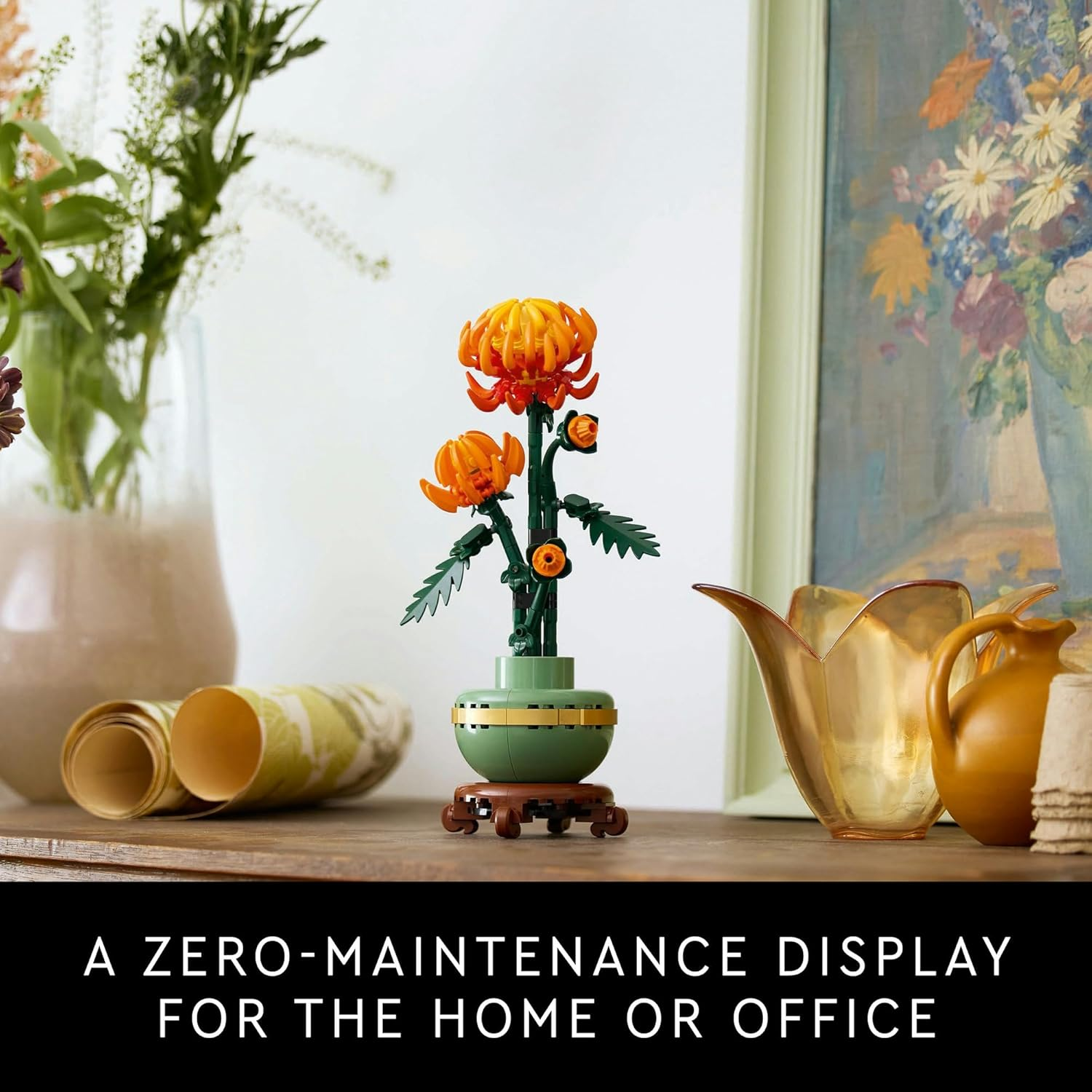 LEGO Botanicals Chrysanthemum Flower Building Set, Creative Model Kit for Adults to Build, Artificial Plant Toy for Women, Men, Her or Him, Home Decor or Office Display, Botanical Collection 10368 image number 6