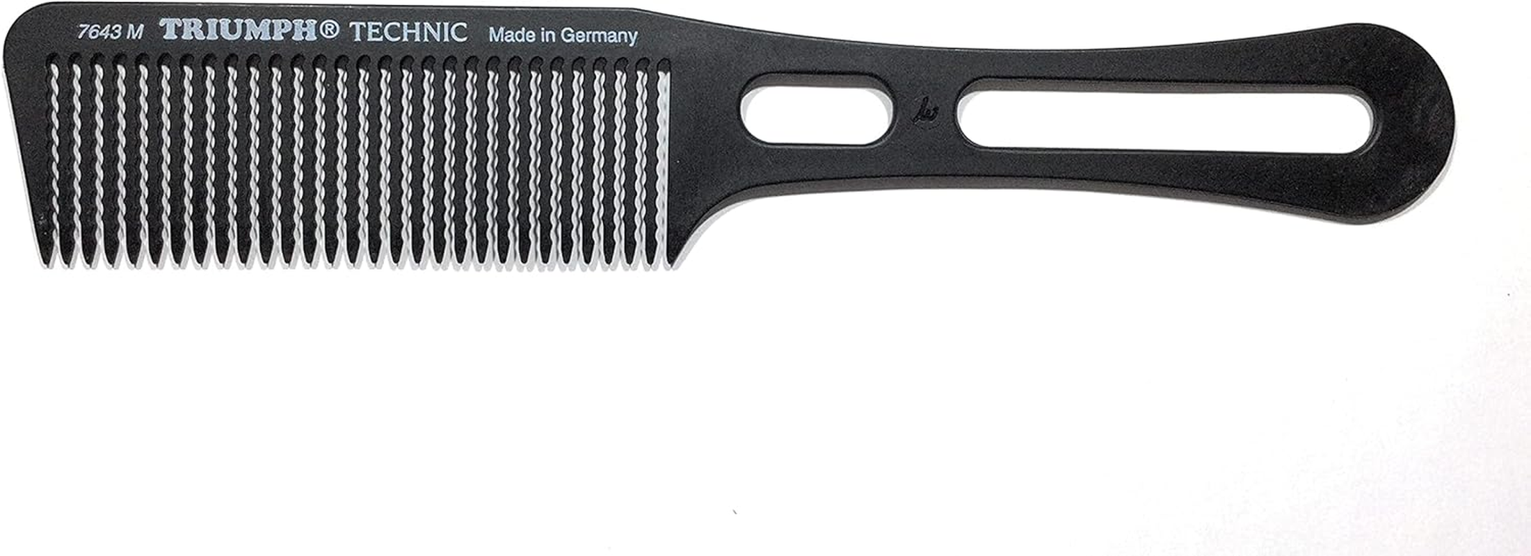 HERCULES S&Auml;GEMANN - 7643M Hair Cutting Comb | 8.5 Inch Comb with Wavy Teeth Ideal for Cutting with Hair Trimmer | Clipper Comb with Handle | Colour: Black image number 3