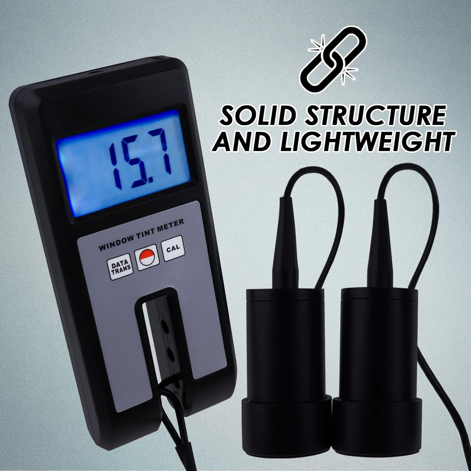 Window Tint Film Coating Visual Light Transmission VLT Transmittance Glass Thickness Haze Checker Meter Tester Sensor for All Kinds of Transparent Translucent Automobile Aerospace Glass Plastic Sheet image number 4