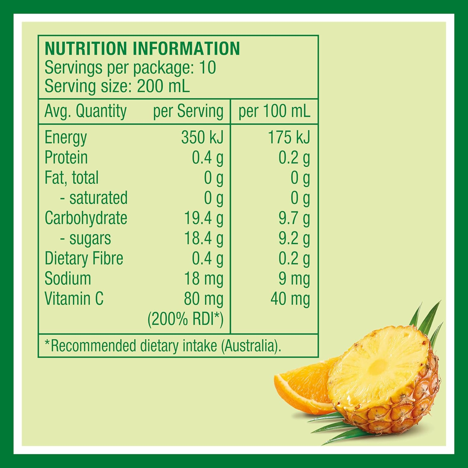 Golden Circle Pineapple and Orange Fruit Juice 2 Litre image number 2