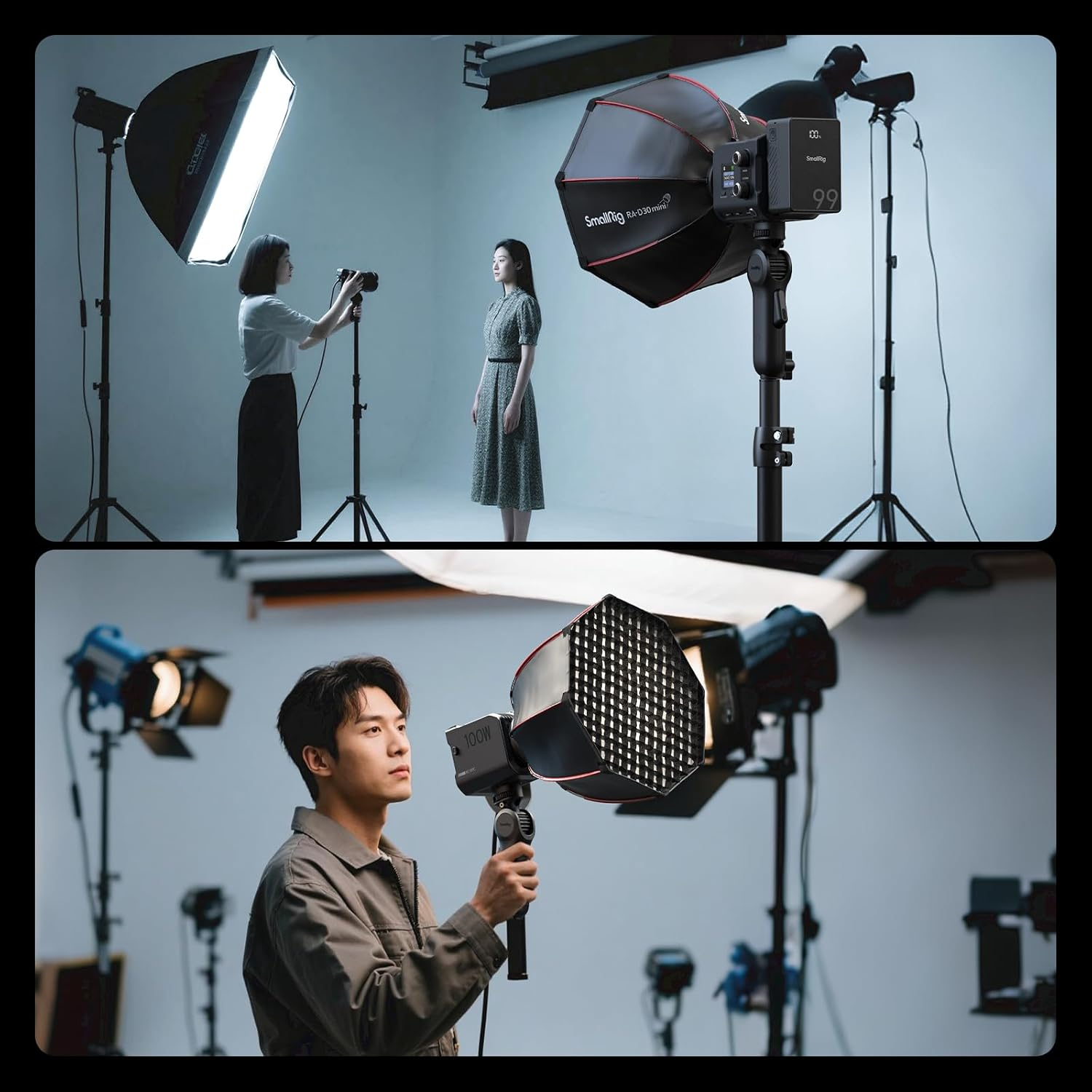 Smallrig Quick Adjustment Light Stand Adapter, One-Button 180&deg; Pitch Adjustment, 3Kg Load Capacity, for COB Video Light/Camera/Phone Clips, for On-Camera Flash, 5181 image number 3