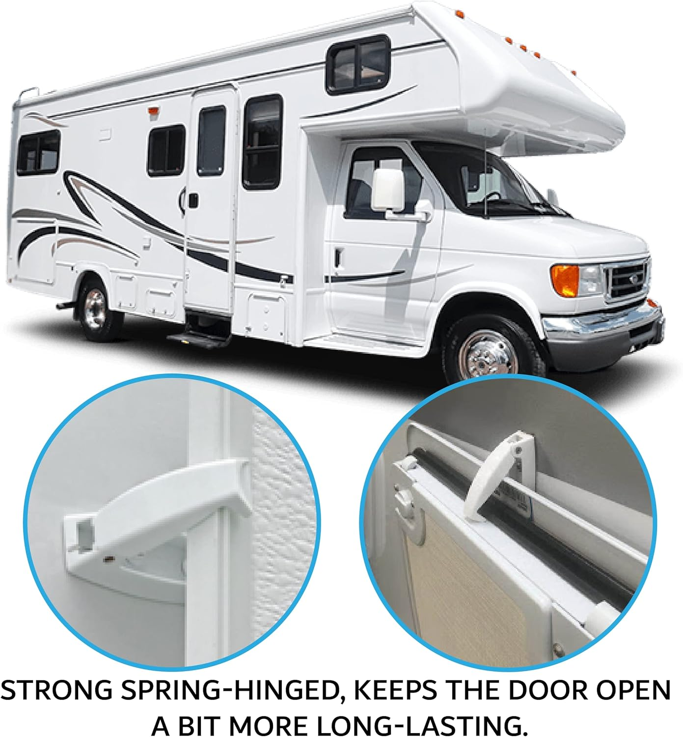 NU-SET | 4RV013 RV Baggage Door Catch | 4 Pack | RV Accessories & Door Hardware (White) image number 1