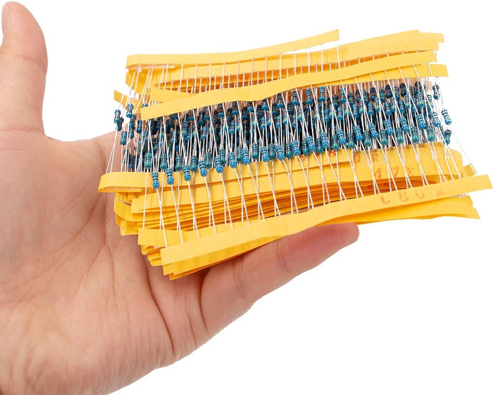 UTSAUTO 600Pcs 30 Values Metal Film Resistor Kit 1/4W 1%(100&Omega;-1M&Omega;) image number 3