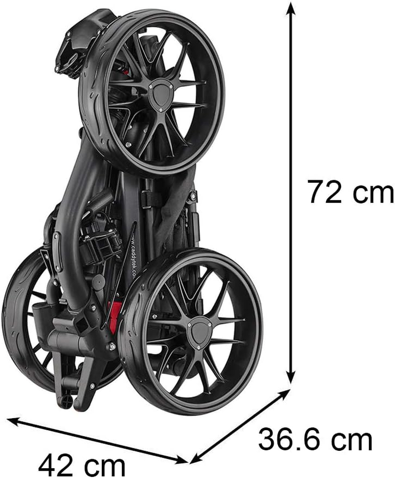 Caddytek Caddylite Ez-Fold Pro 3-Wheel Golf Buggy/Push Cart + Removable Seat - 12-Month Australian Warranty - Blue image number 4