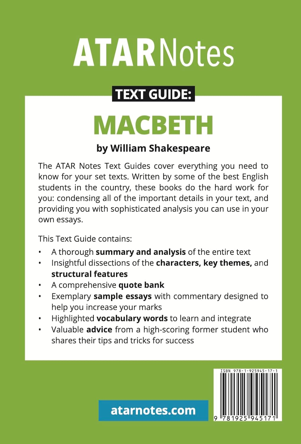 ATAR Notes Text Guide: Macbeth by William Shakespeare - Comprehensive Study Guide for Literature Students with Detailed Scene-By-Scene Analysis, Character Breakdowns, Key Themes and Sample Essays image number 4