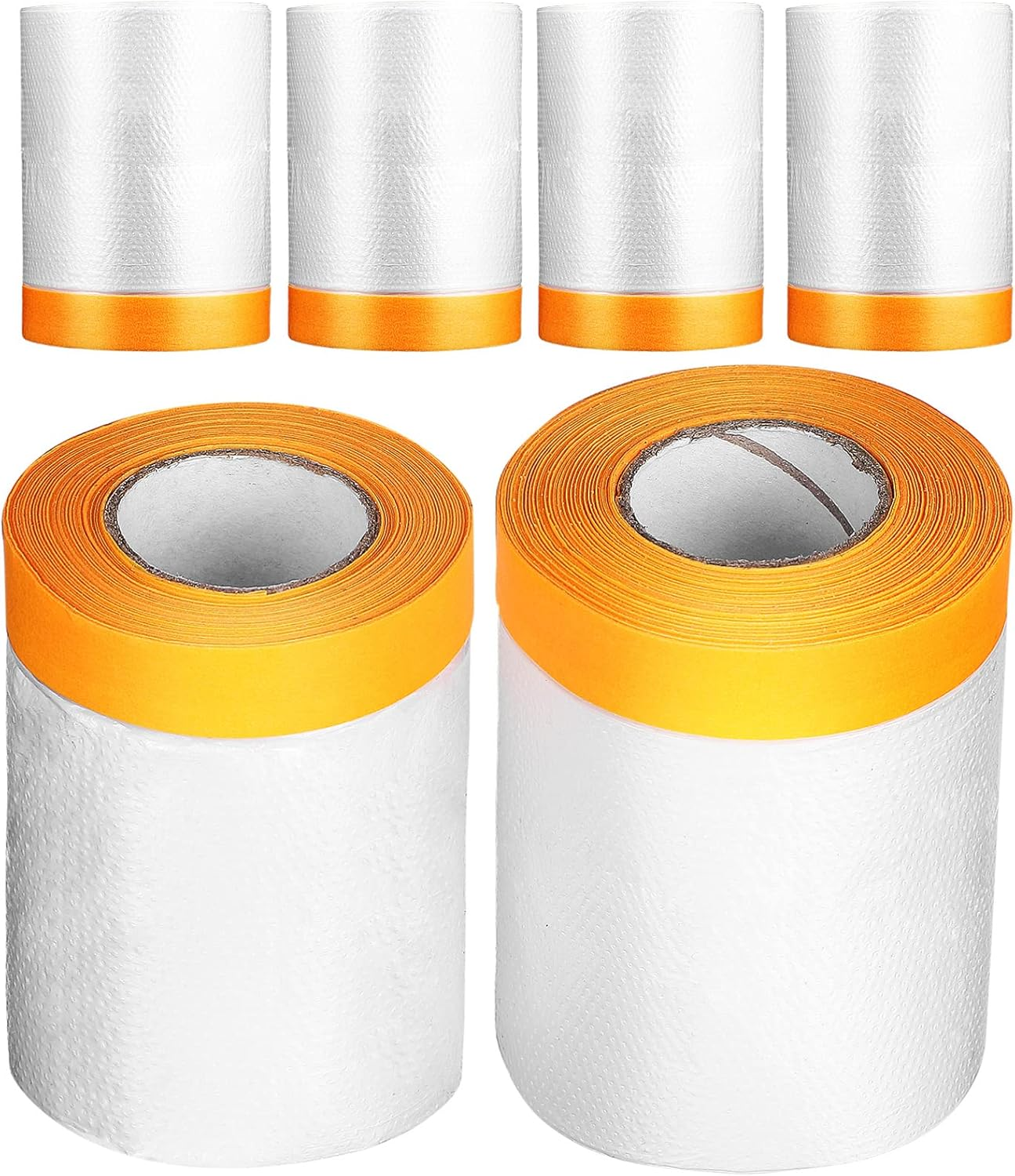 Ciieeo 6Rolls Transparent Masking Covering Films for Automotive Painting Furniture and Home Renovation Projects image number 1