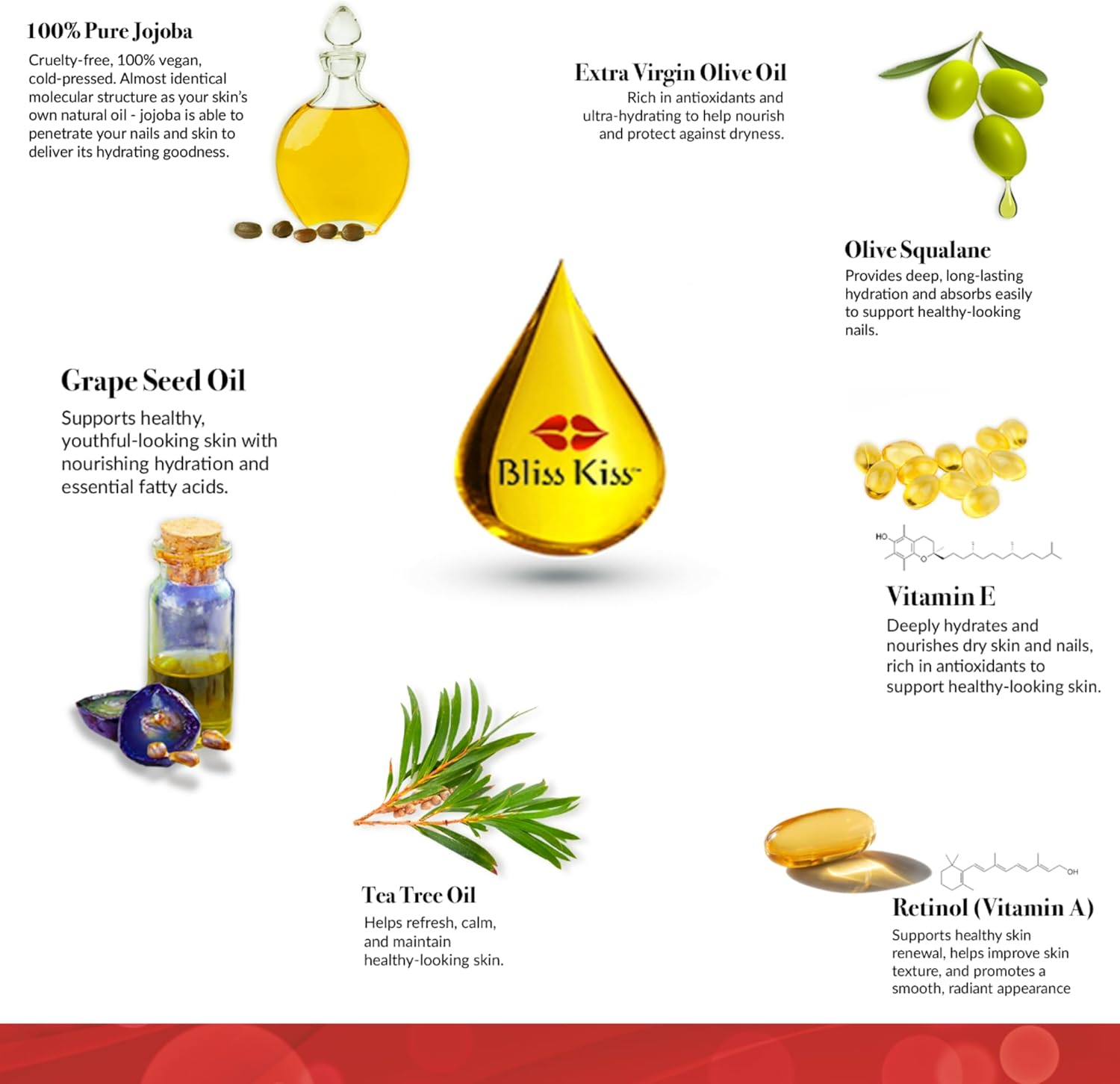 Bliss Kiss Simply Pure Cuticle & Nail Oil Dropper - Fragrance Free image number 1