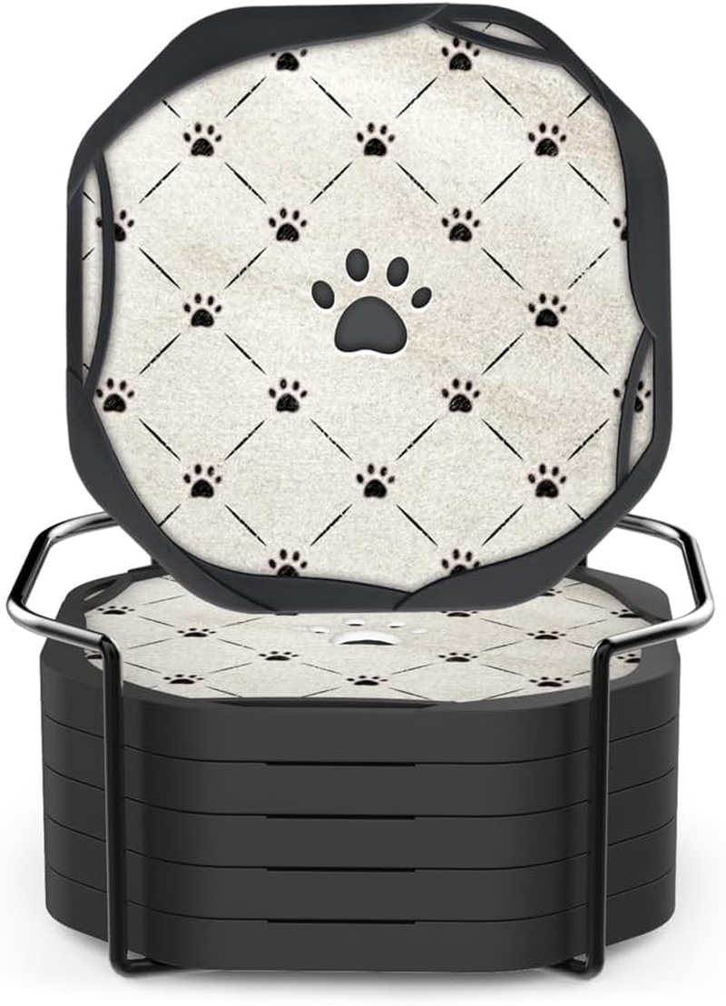 UMIRRO Absorbent Drink Coasters, Housewarming Gifts for New House, Sweet Home Decor, Rustic Farmhouse Coffee Table Centerpiece, Small Ideas for Women Mom Her Men Dad Him, 4", Set of 6