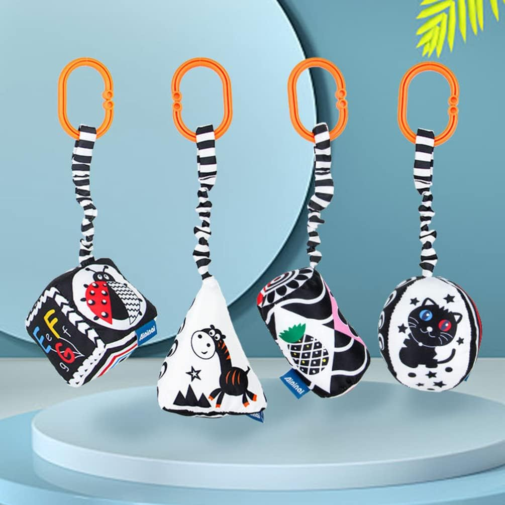 Kisangel Baby Sensory Geometric Shape Newborn Crib Baby Play Gym Stroller Hanging image number 5