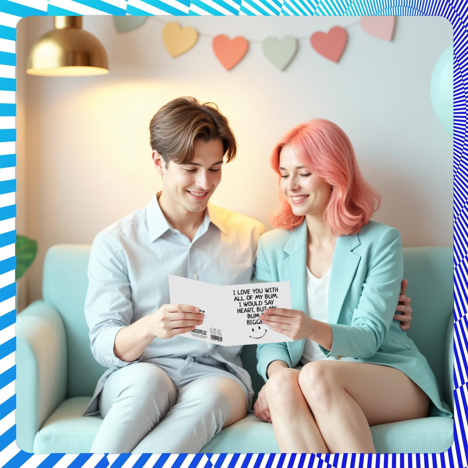 Funny Anniversary Card for Him - I Love You with All of My Bum - Valentine'S Day Card for Boyfriend Partner Fiance, 145Mm X 145Mm Greeting Cards, Birthday Valentines Card Husband from Wife Girlfriend - For Him image number 4