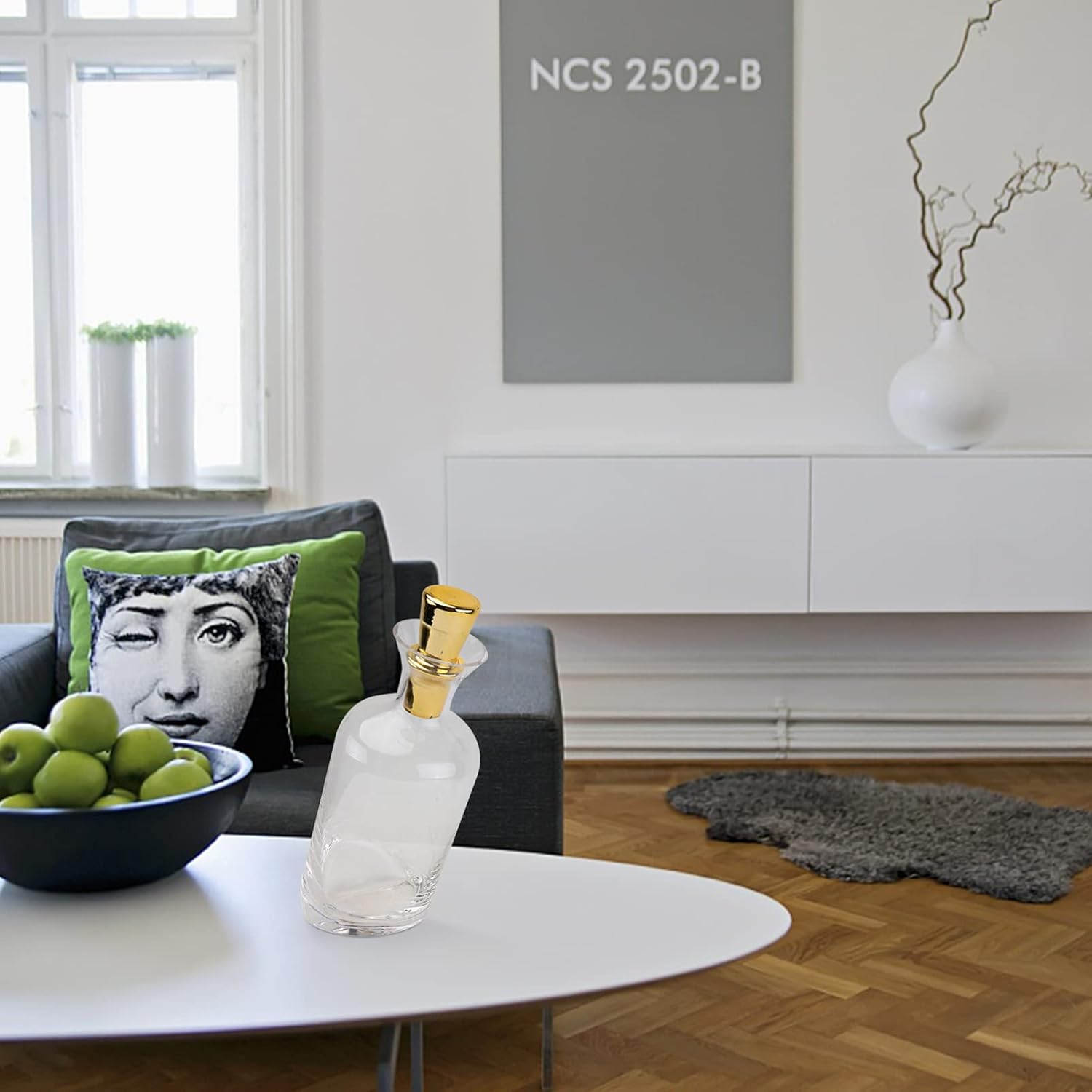 Healifty Crystal Wine Flask Lid Decorative Glass Decanter for Restaurant Bar Home image number 6