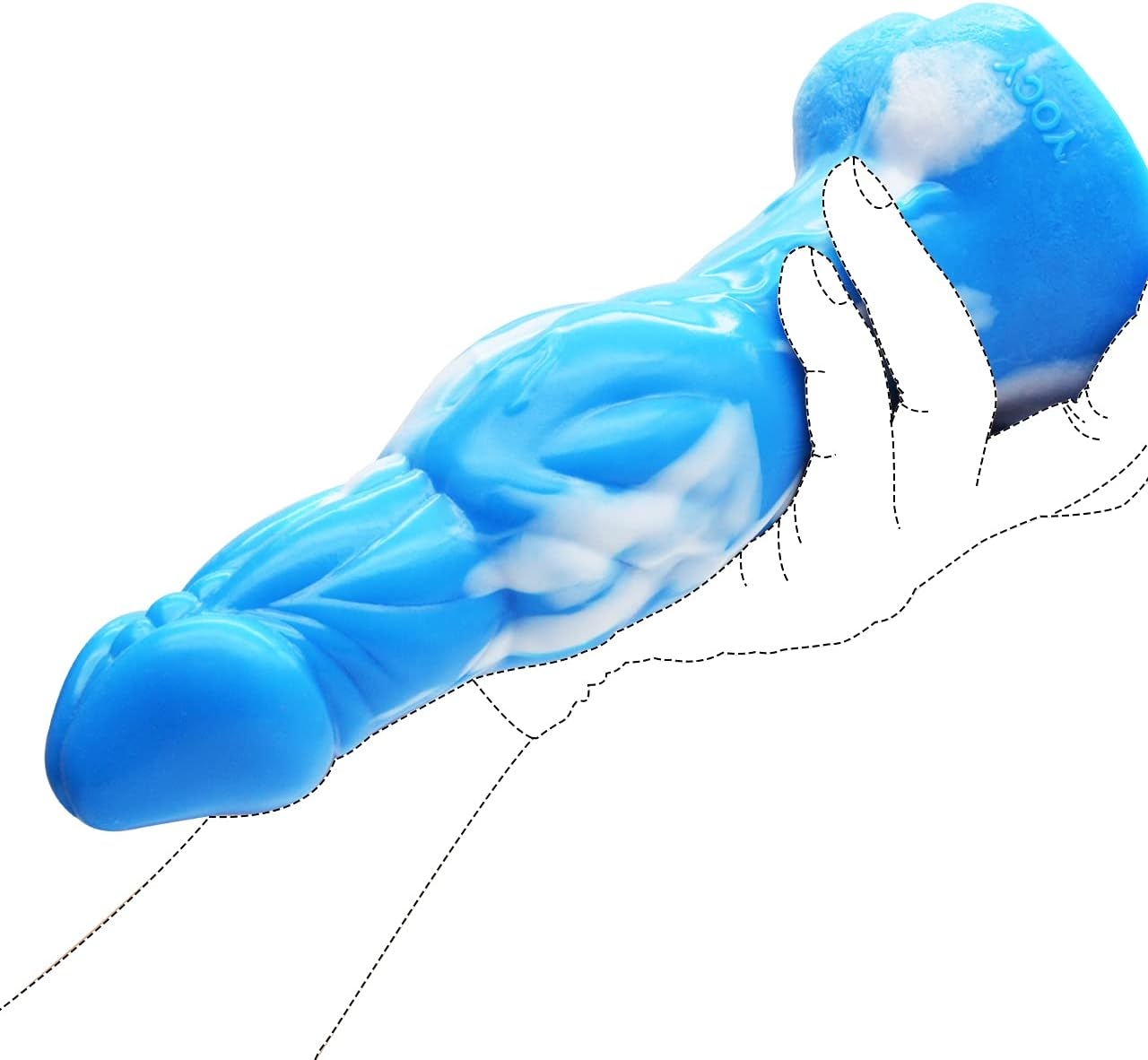 Silicone Realistic Dildo, YOCY Ancient Myth Colored Anal Dildo, 7,8'' Insertable Knotted Dildo with Strong Suction Base, Beast Fantasy Dildo Dong Replica Sex Toy for Anal and Vaginal image number 4