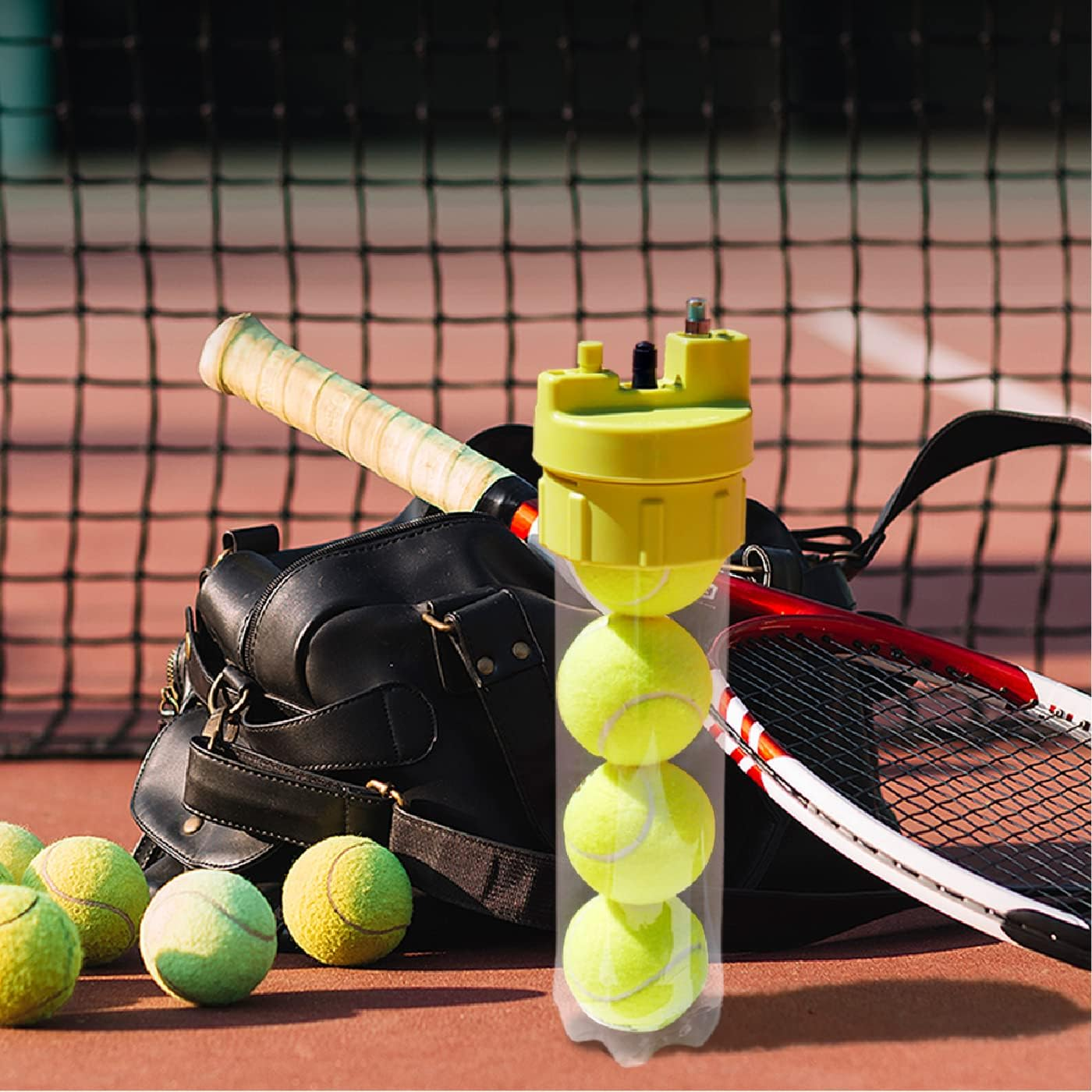 BALL RESCUER: Tennis/Padel Ball Life Extender &ndash; Converts Plastic Tennis/Padel Ball Containers to a 30 Psi Ball Pressurizer &ndash; Needs a Bicycle Pump to Pressurize (Ball Container and Pump Not Included). image number 2