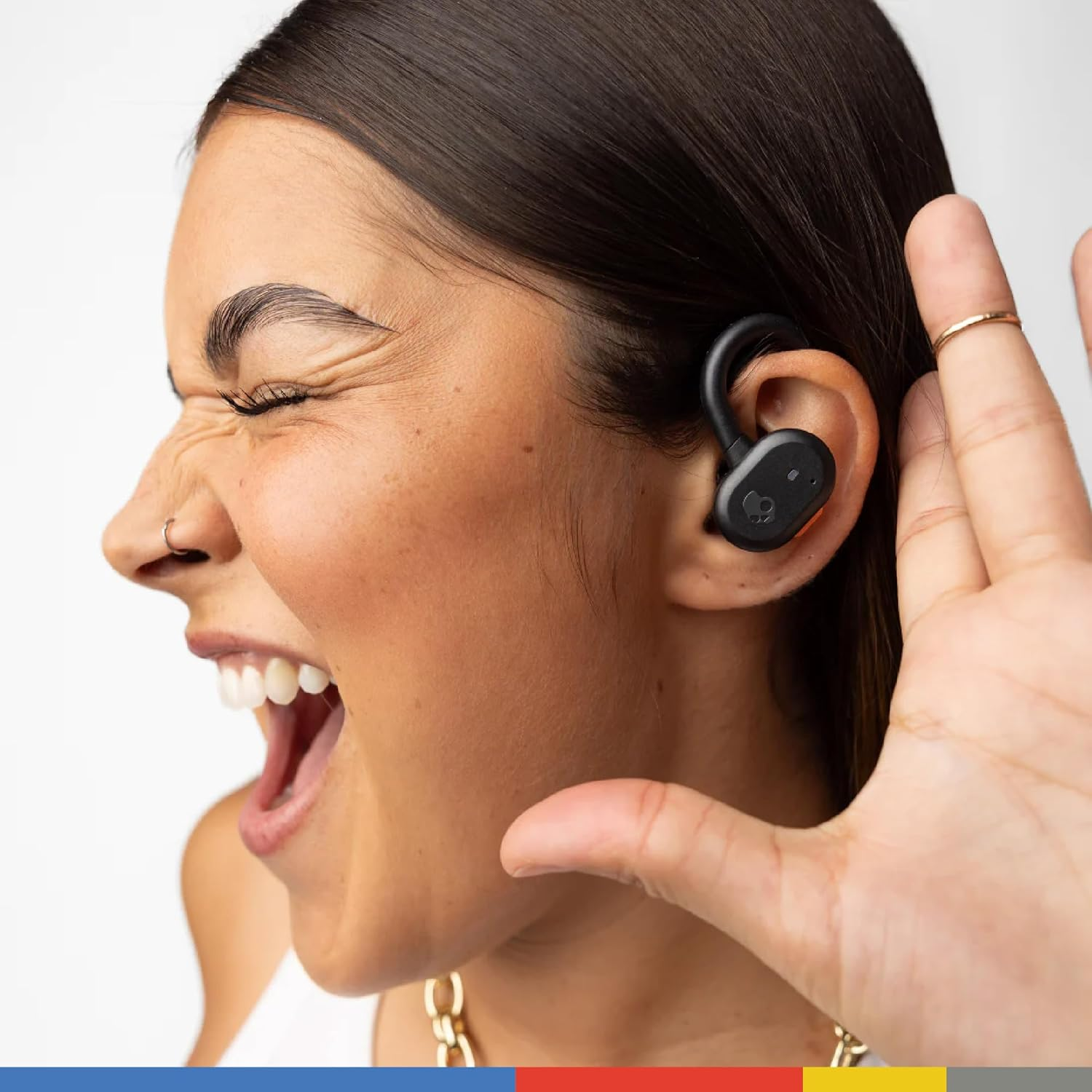 Skullcandy Push Active In-Ear Wireless Earbuds, 43 Hr Battery, Skull-Iq, Alexa Enabled, Microphone, Works with Iphone Android and Bluetooth Devices - True Black/Orange image number 3