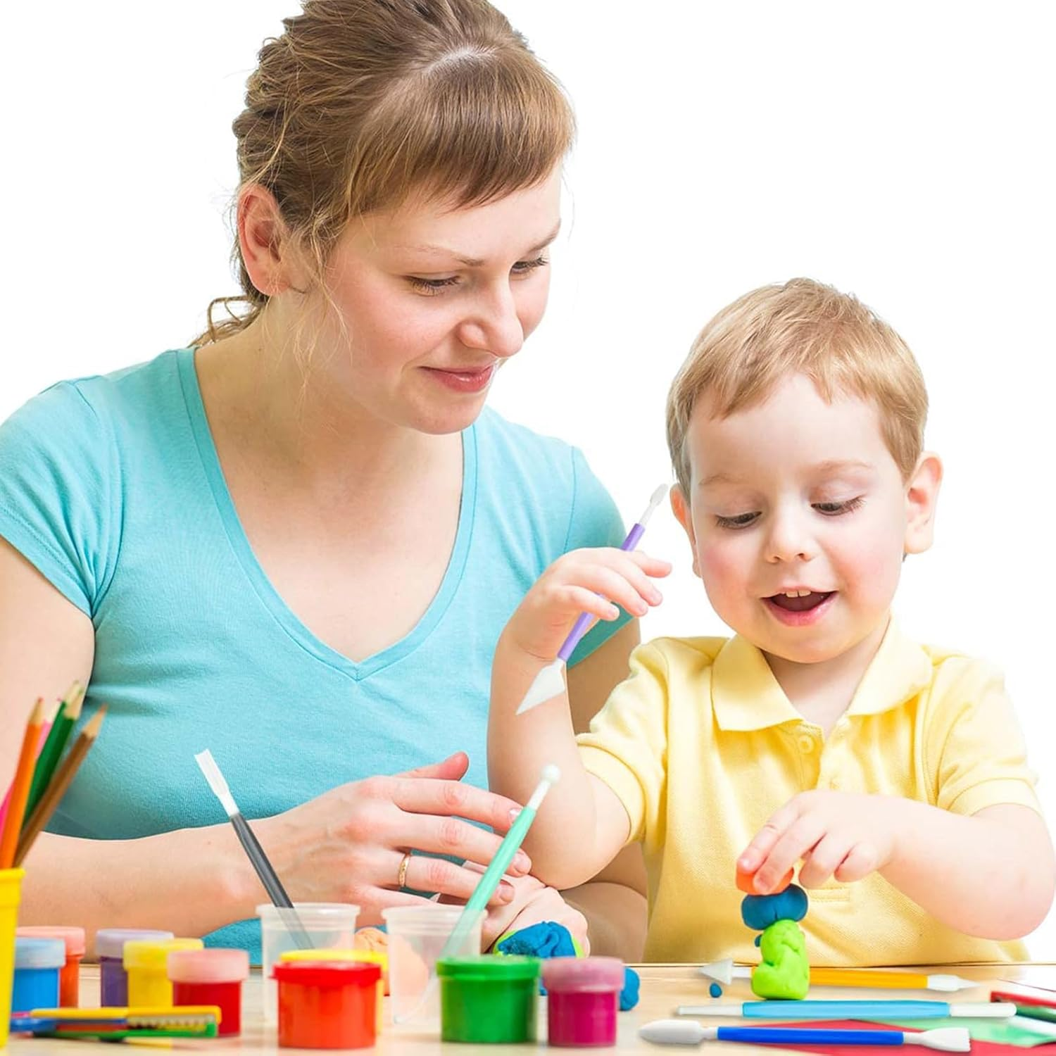 KOZTOL 8Pcs Clay Tools Kit, Polymer Clay Dotting Tools, Clay Sculpting Tools, Double-Sided Plastic Modeling Kit for Polymer Clay, DIY Pottery, Fondant & Art & Craft Supplies image number 6