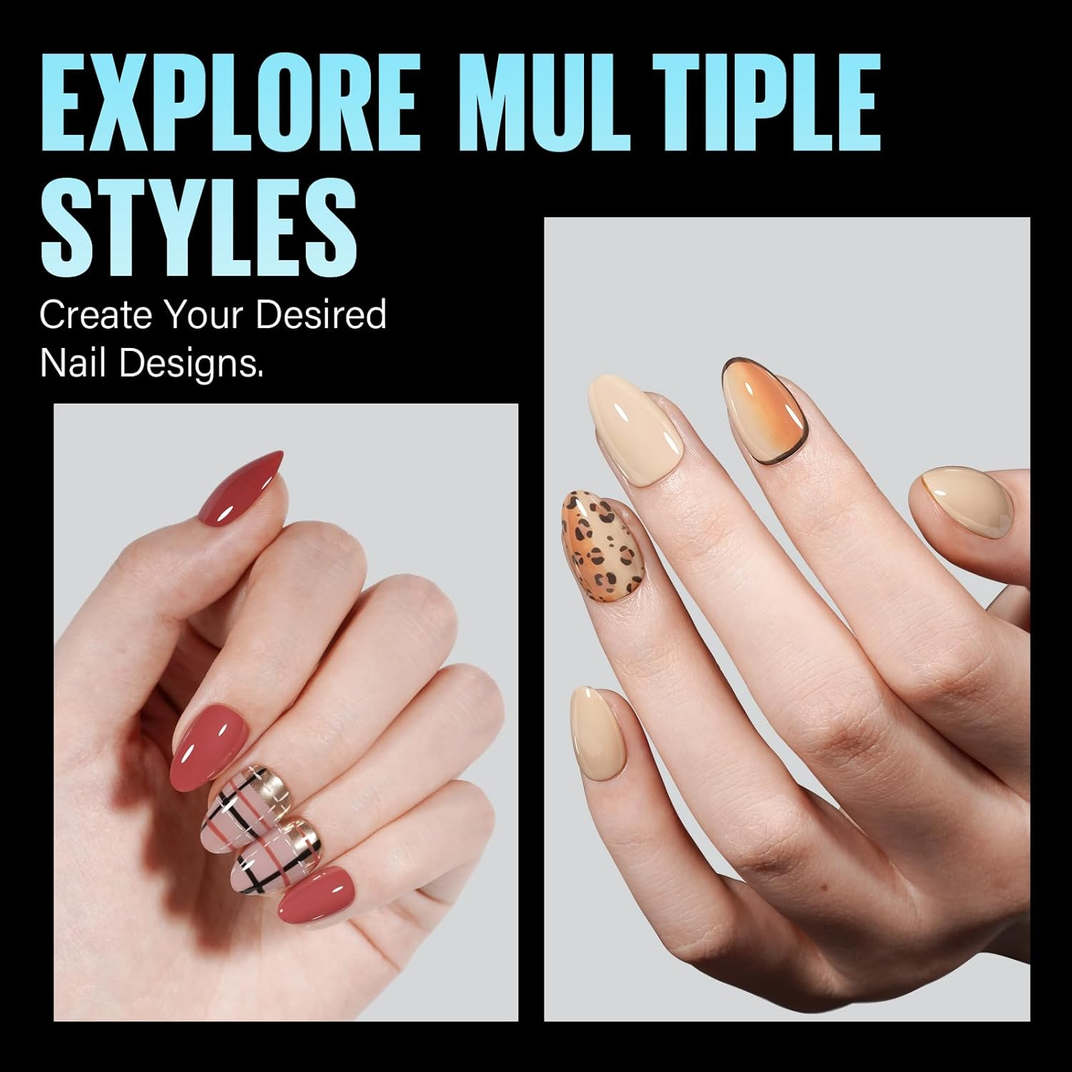 TOMICCA Short Almond Soft Gel Nail Tips, 504PCS Clear Half Matte Full Cover for Nail-Extensions, Pre-Buff No File Break Resistant for Nail Art Salon and Home DIY, 12 Sizes - 504 Pcs Extra Short Coffin image number 6