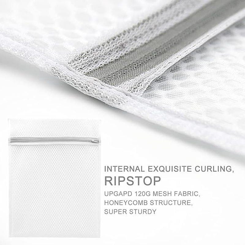 4Pcs Extra Large Honeycomb Mesh Laundry Bags for Delicates Blouse Bra Hosiery Stocking Underwear Easy Fit Sock Lingerie Laundry for Washing Machine Travel Storage Reusable Wash Bag image number 1