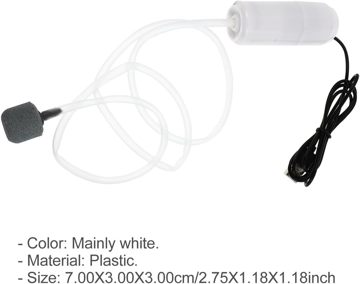 USB Charging Small Aquarium Oxygen Pump Low Power Consumption Fish Tank Air Aerator Portable for Different Sized Tanks and Fish High-Grade Material for Safe Use image number 1