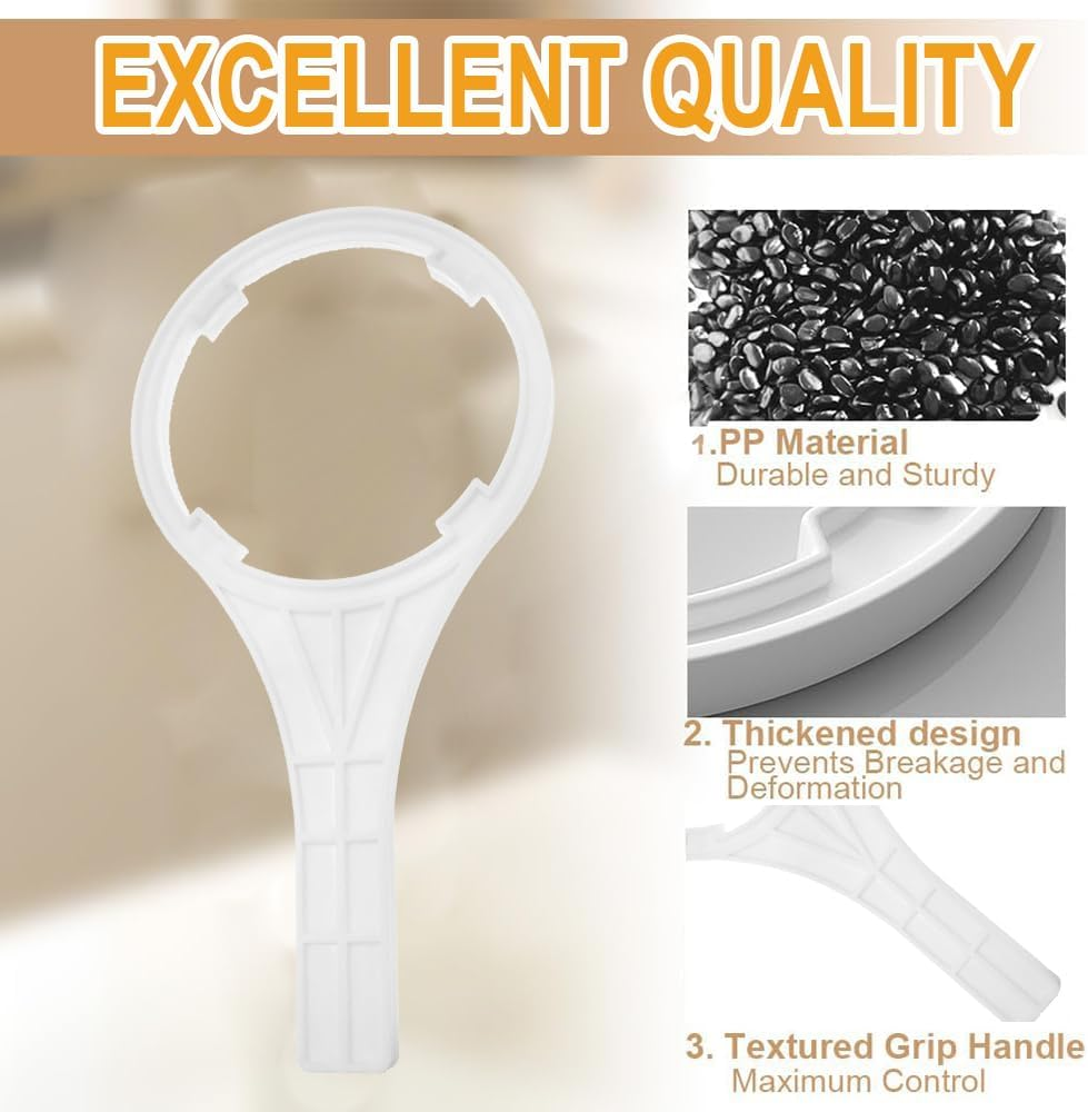 2-Pack Filter System Wrench for 10-Inch Water Purifier Filters &ndash; Durable Spanner Tool with Bottle Opener Function, Compatible with Standard RO Systems & under Sink Filtration image number 1