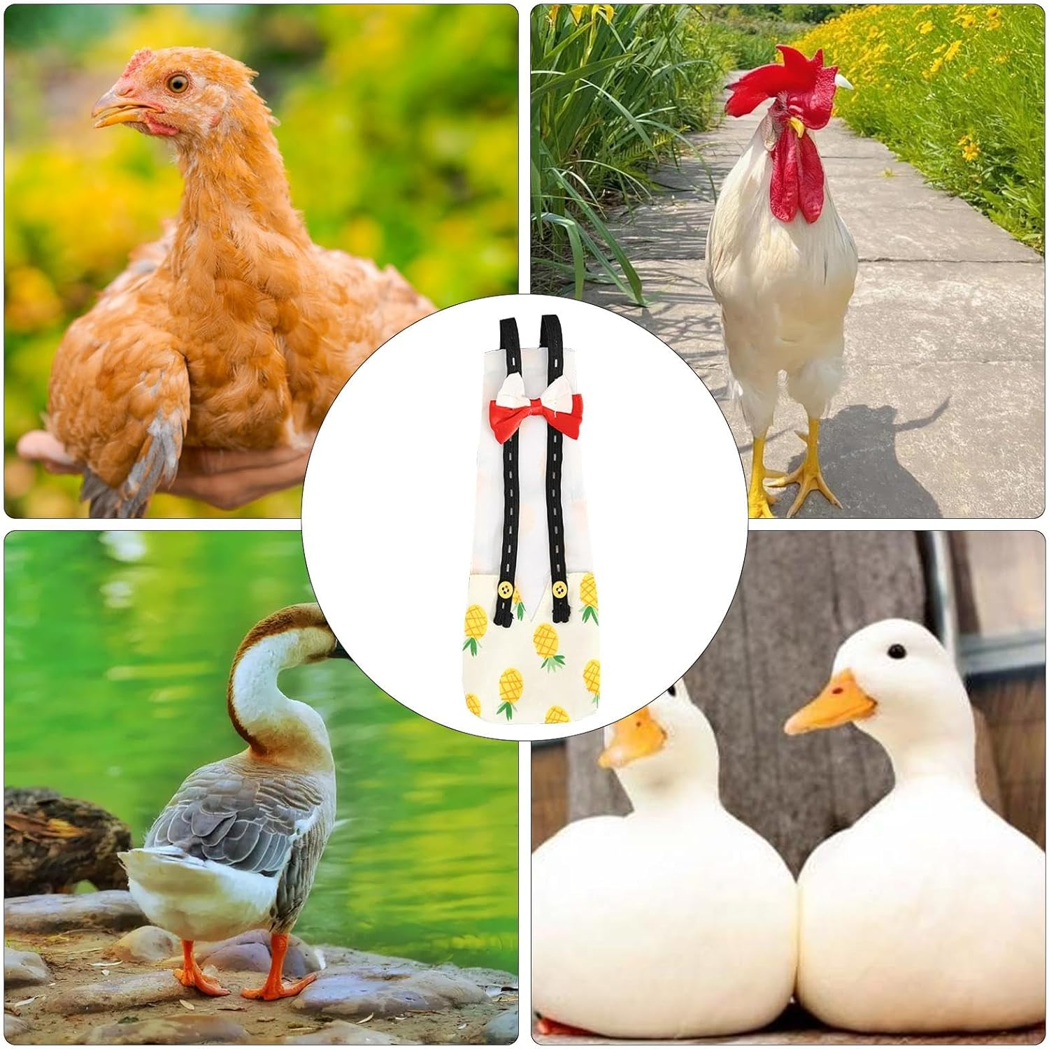 Duck Diapers for Pet Ducks | Pet Poultry Diapers,Adjustable Duck Diapers, Washable Chicken Diapers, Reusable Diapers for Poultry, Chicken and Duck Supplies image number 4