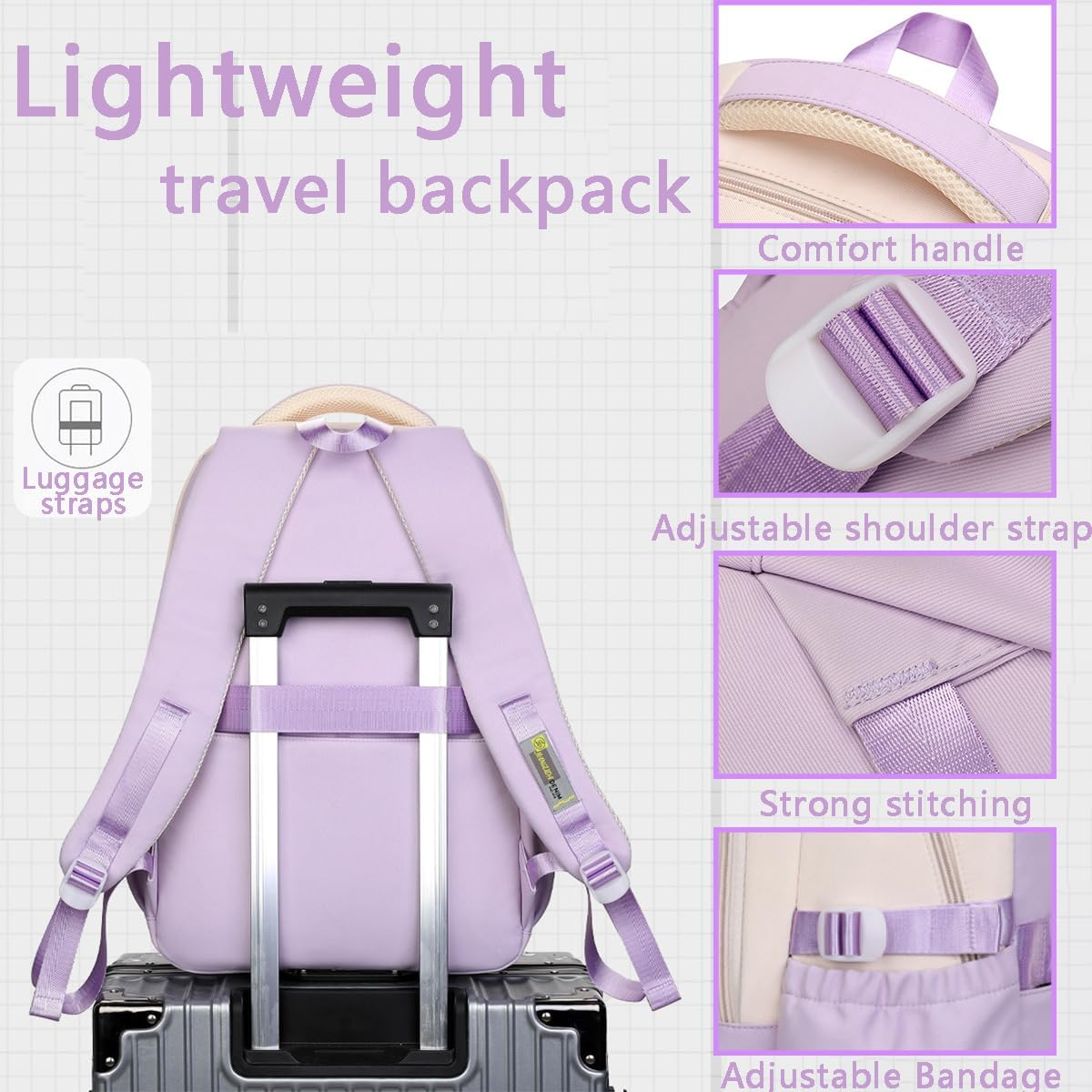 Lifelix Kids Backpack for Girls Kawaii Teens School Bookbag Elementary Middle Schoolbag Age 6-14 image number 5