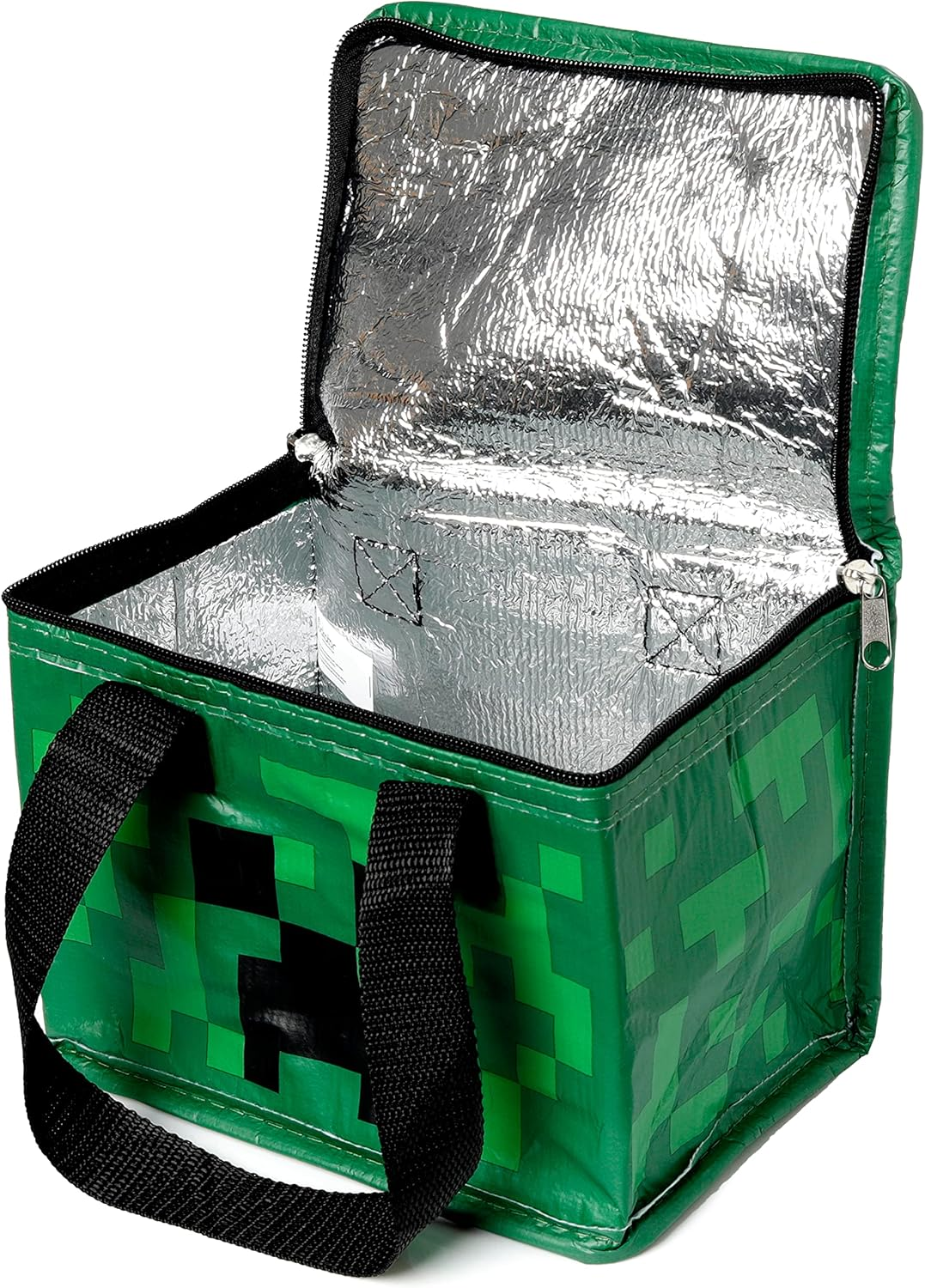 Puckator COOLB105 Recycled Plastic Bottle RPET Reusable Cool Bag Lunch Bag - Minecraft Creeper image number 3