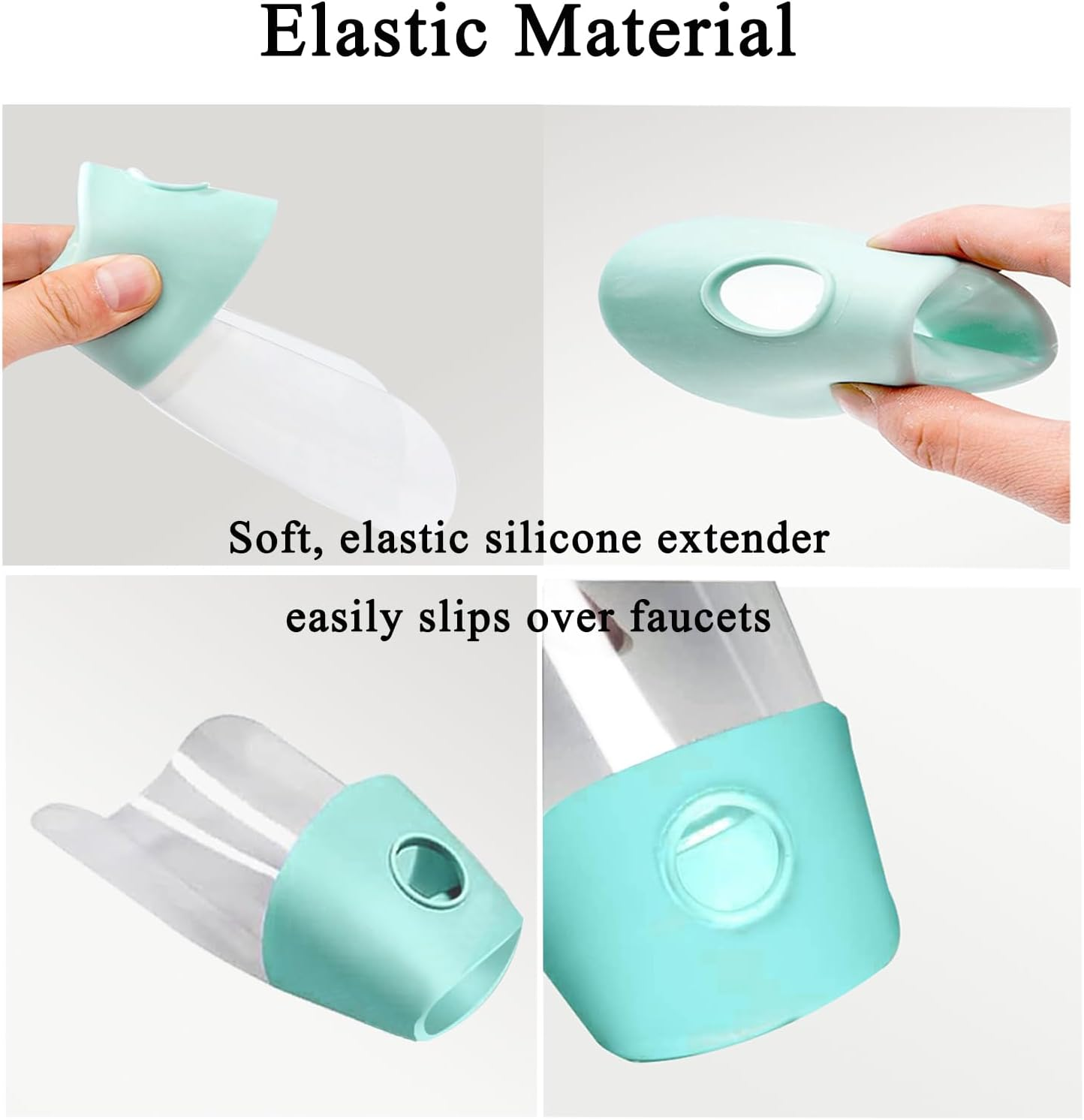 2 Pack Baby Bath Faucet Extender, Bath & Handwashing Helper for Kids, Faucet Protector for Baby Hand Washing, Fits Most Bathroom Kitchen(Dark Blue)