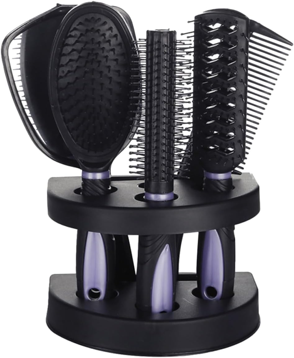 ERINGOGO 5Pcs Professional Hair Salon Kit Hair Comb Mirror Detangler Brush Mens Hairbrush Styling Tools No Static Compact Easy to Carry image number 2