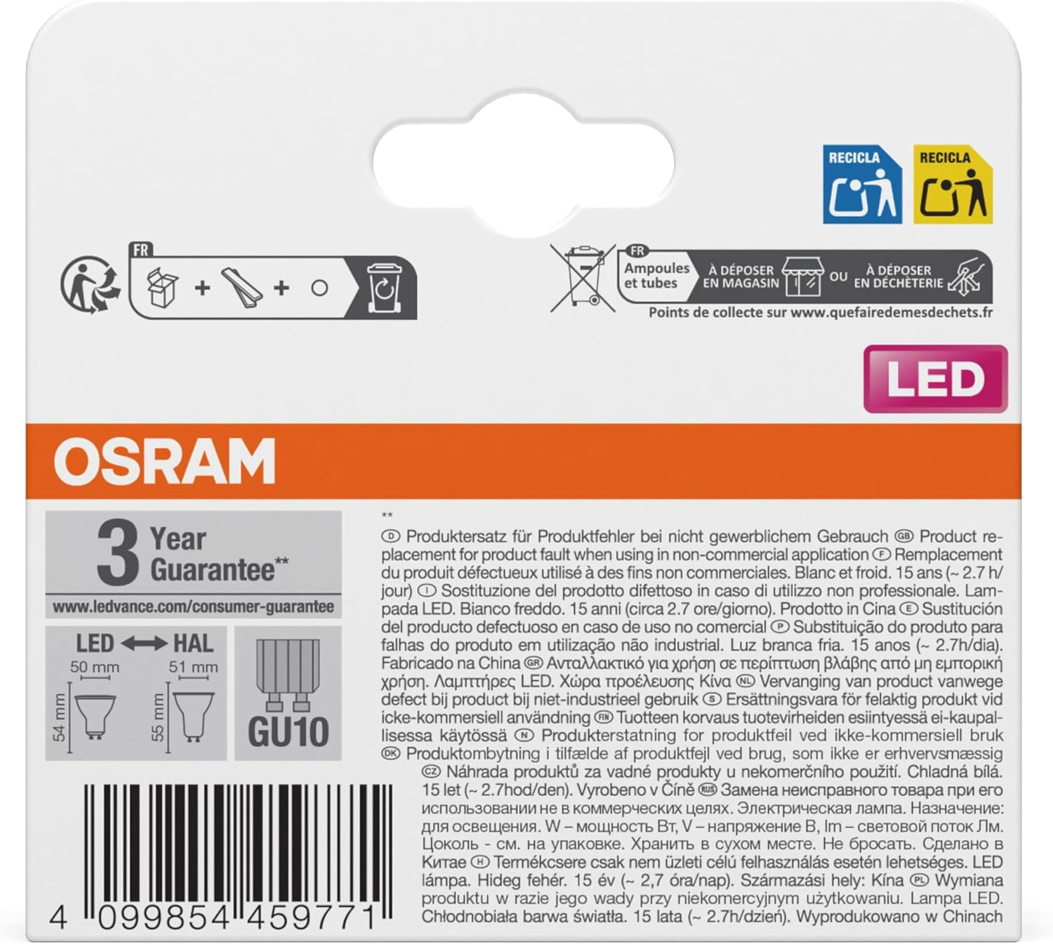 OSRAM LED Star PAR16 3.7 W 840 GU10 image number 1