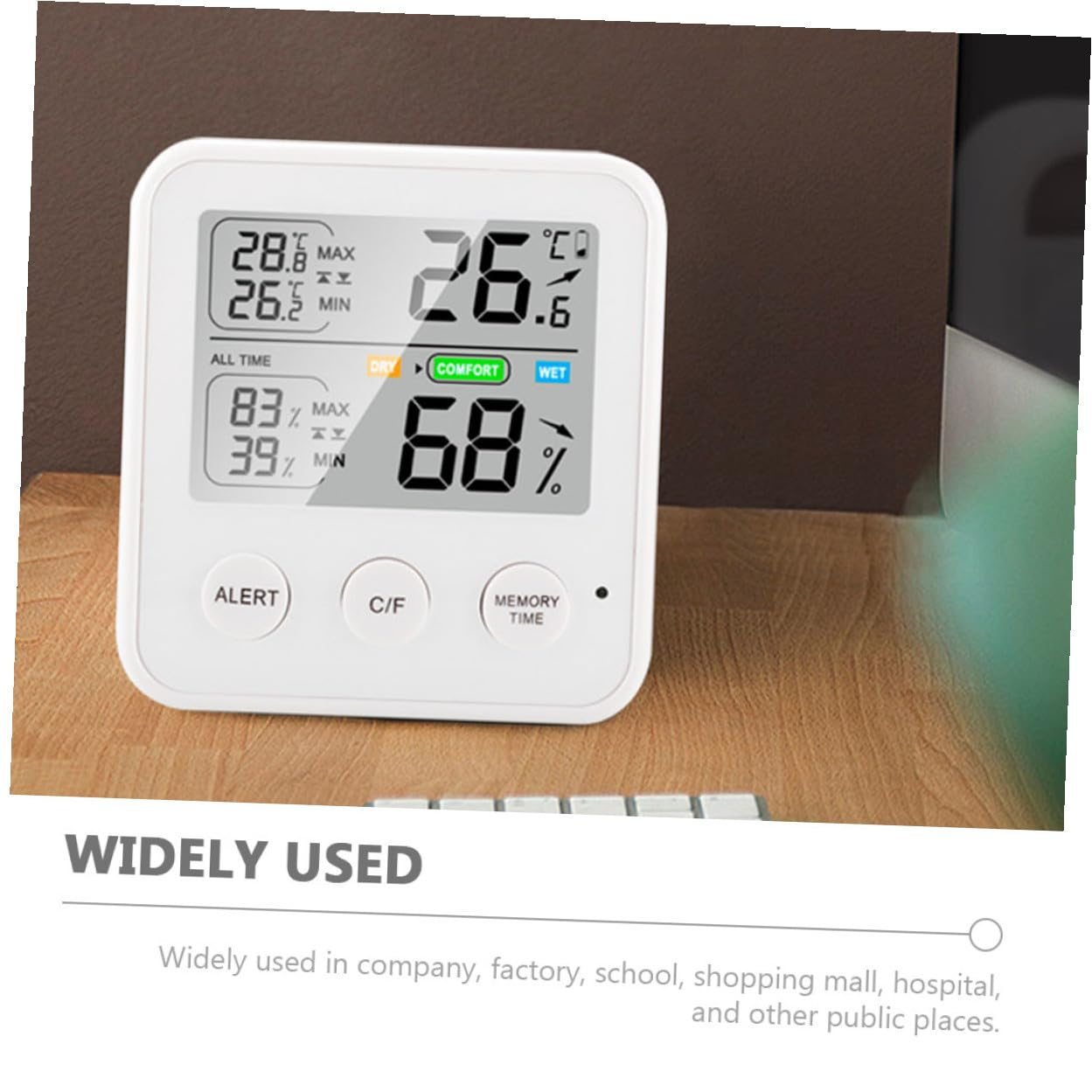 Ifundom High Precision Digital Hygrometer Thermometer Indoor Temperature Humidity Monitor with LCD Display for Home Office Kitchen Bedroom Use