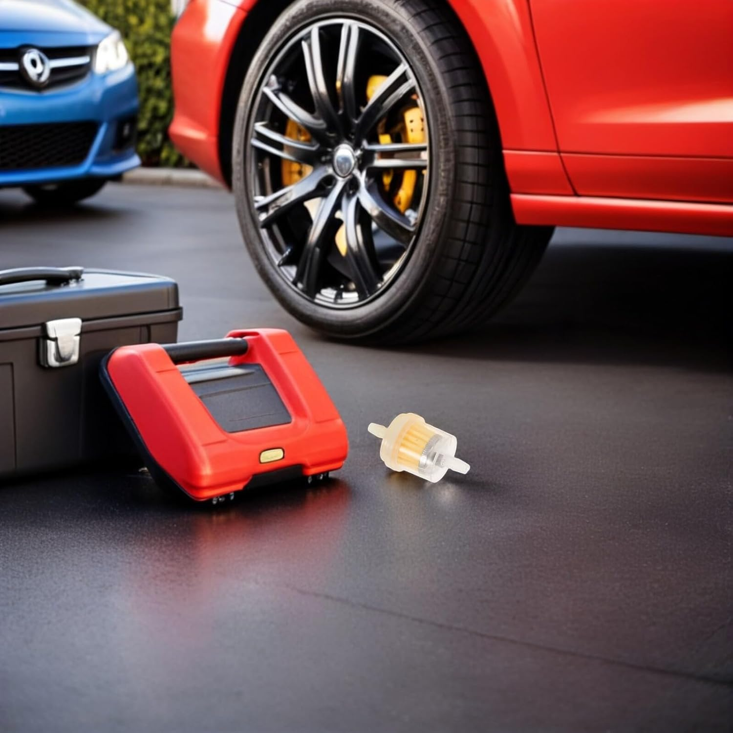 20Pcs Magnetic Inline Fuel Filter for Motorcycles Lawn Mowers Atvs Small Engines Gasoline Gas Filter Replacement with Quick Installation and Filtration