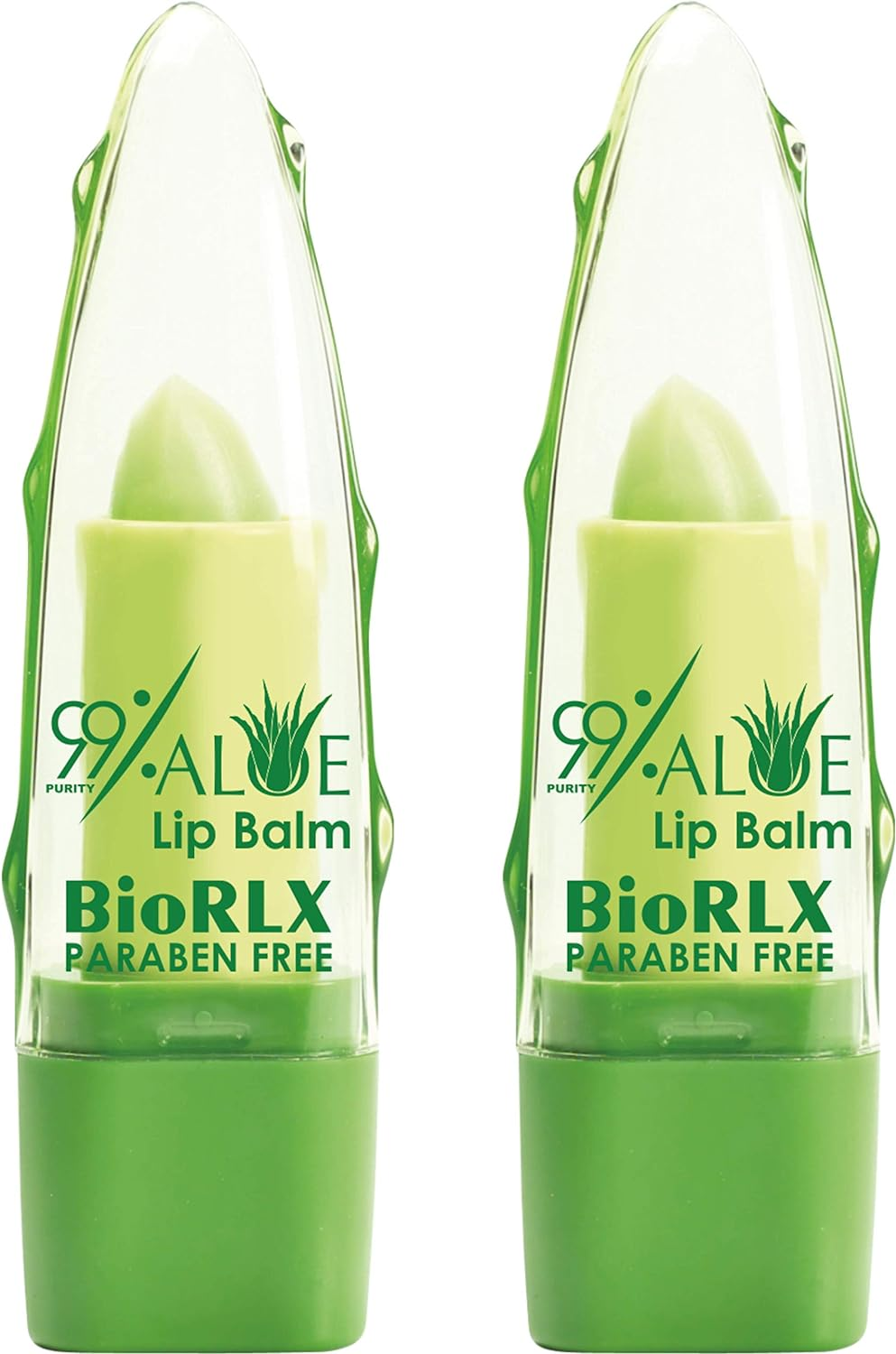 Biorlx 99% Aloe Vera Lip Balm with Color, Moisturizing Lip Plumper Temperature Color Change Lipstick Long Lasting Nutritious Aloe Vera (Two Bottles Lip Balm, Tinted) image number 2