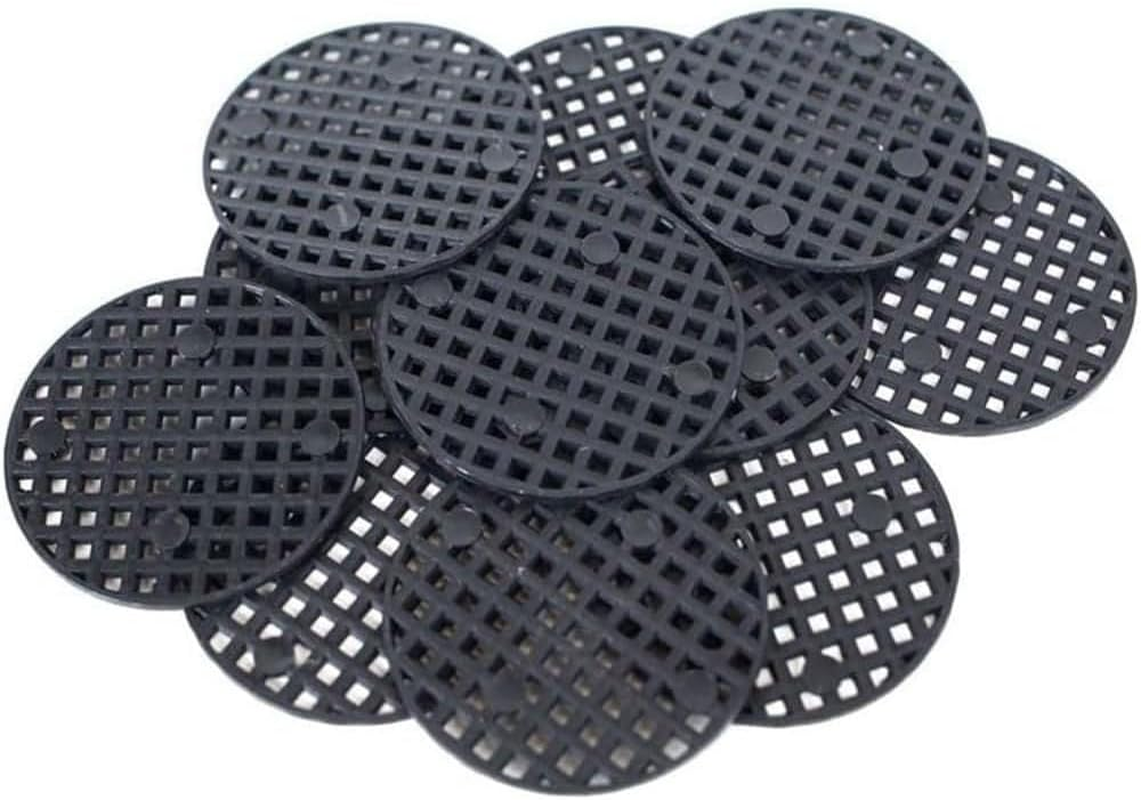 30Pcs Plant Pot Mesh Hole Cover Bonsai Drainage Mesh Insert, Flower Pot Hole Pad Bottom Grid Mat, round Screen Pot Bottom Gasket for Garden Prevent Soil Loss (1.8" / 45Mm, Black) image number 4