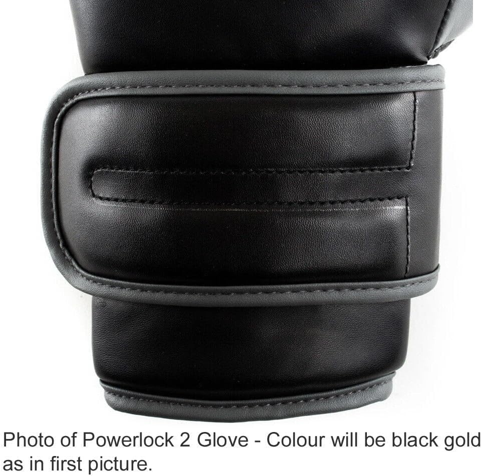 Everlast 16Oz. Powerlock2 Training Boxing Gloves in Black/Gold