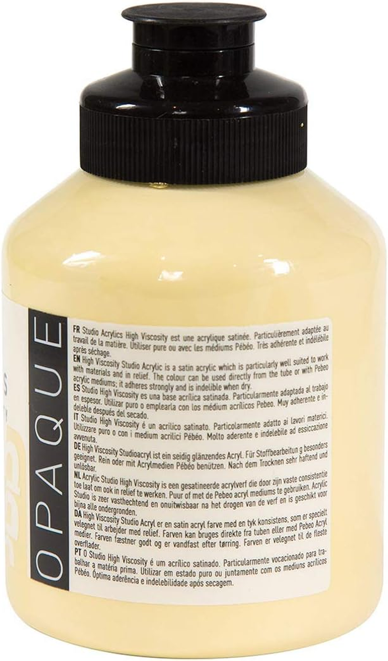 P&eacute;b&eacute;o Ivory Acrylic Paint 500 Ml Tub - Fluorescent Orange image number 6