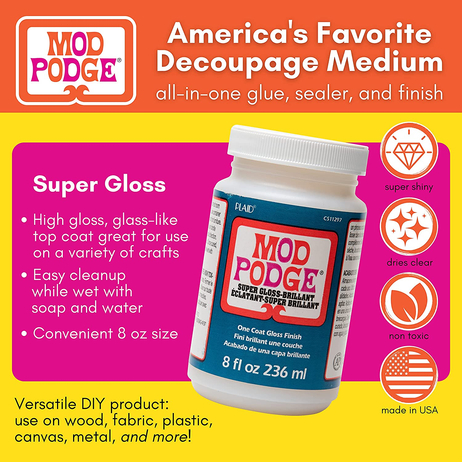Mod Podge Super Thick Gloss (8-Ounce), CS11297 image number 5