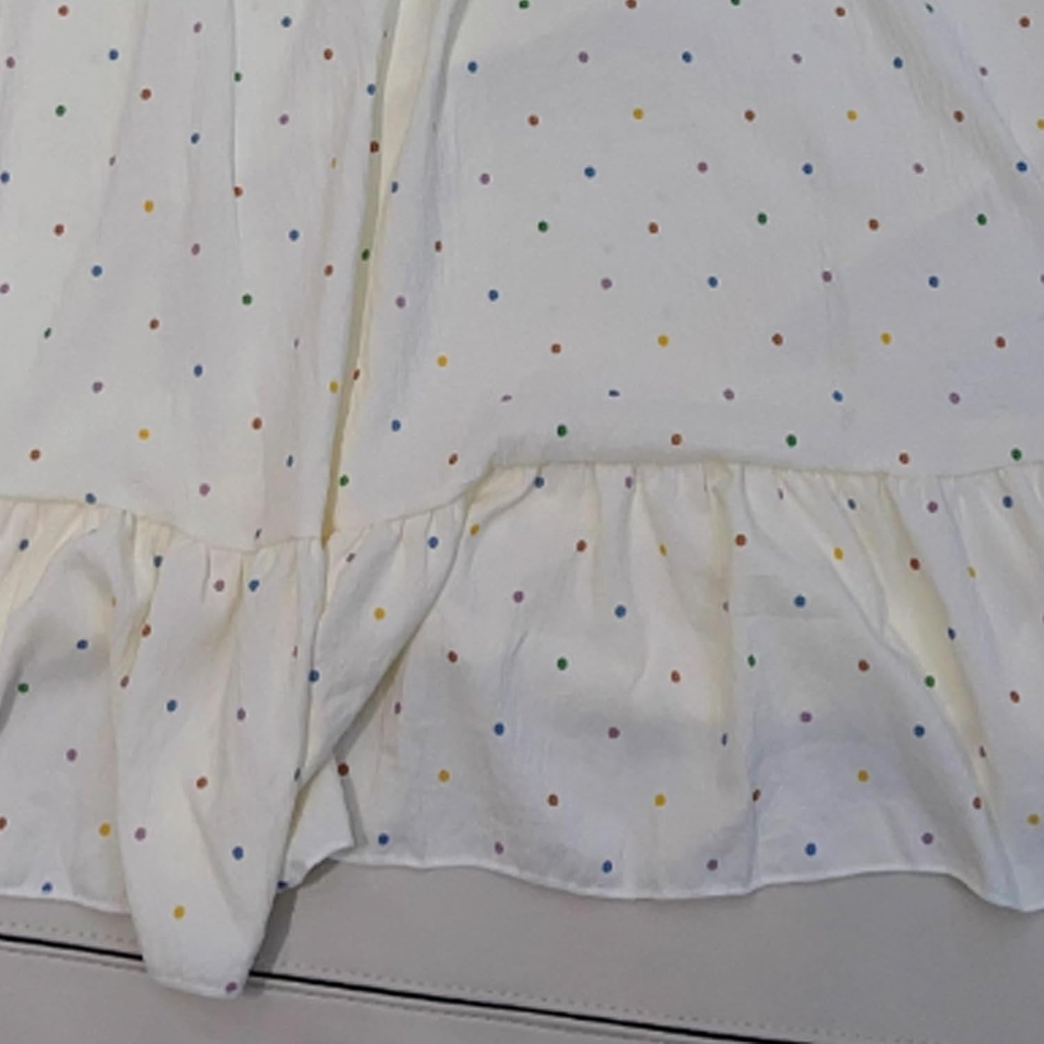 Fiber Blended Nightgown Short-Sleeved with Chest Pads Loose and Thin Nightdress Can Be Worn Outside image number 4