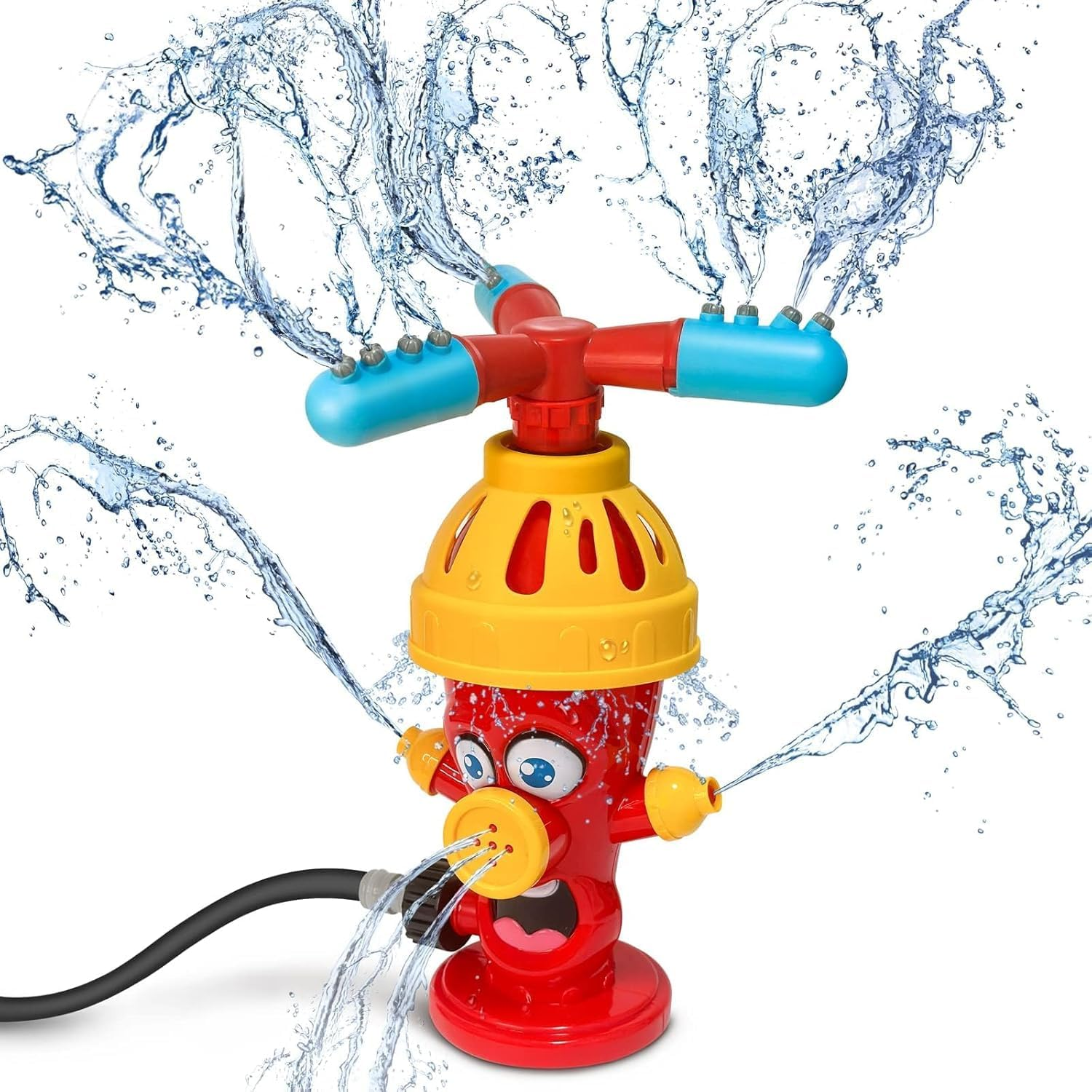 B-Qtech Hydrant Sprinkler Toy for Children Outdoors, Lawn Sprinkler for Children, Water Toy Garden with Rotating Nozzles for Boys Girls Gift Interactive Outdoor image number 4
