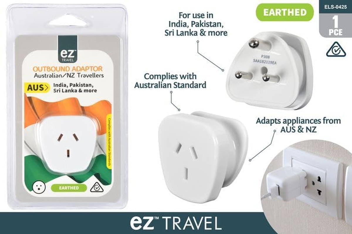 Ez Travel AUS to India-Pakistan Travel Adaptor image number 1