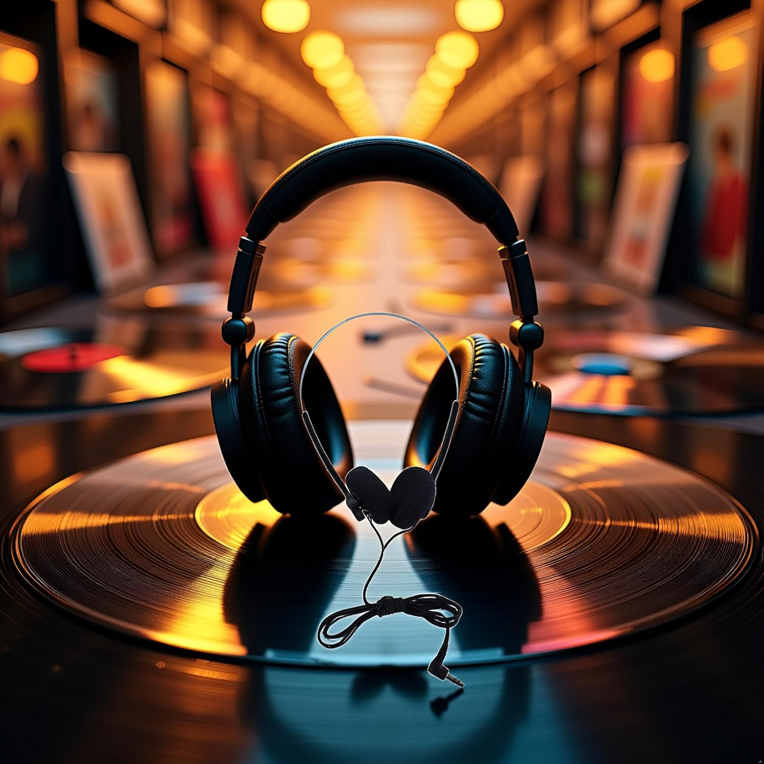 Black Retro on Ear Headphones, Wired Stereo Headphones, Walkman Headphone, Lightweight Portable Headphone with Adjustable Headband,Over-Ear Headphones,Open-Ear Headphones,Headphones and Earbuds