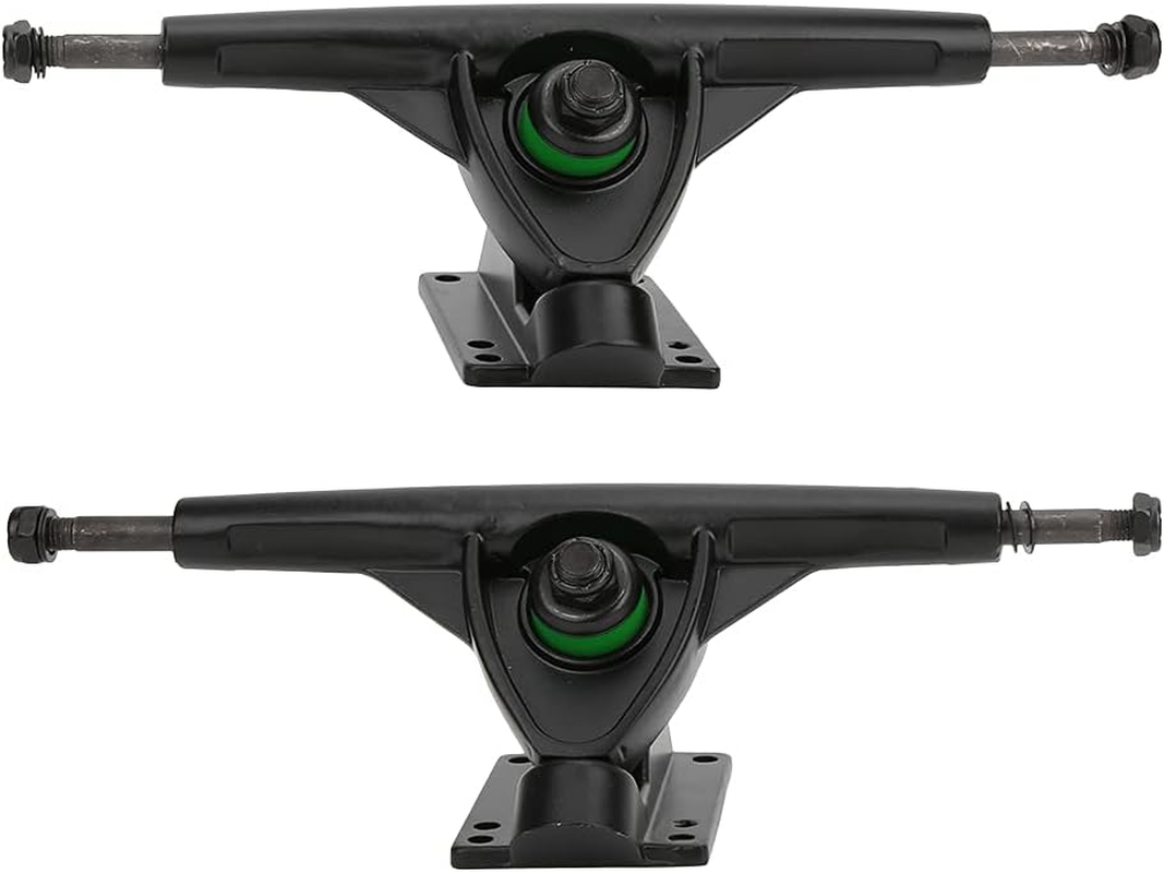 Skateboard Truck, 26X16X8Cm Lightweight Longboard Bracket, 7 Inch 2PCS Black Aluminium Alloy for Longboard Bracket Skateboard, Skateboard Bearings Hardware Combo Starter Kit image number 2