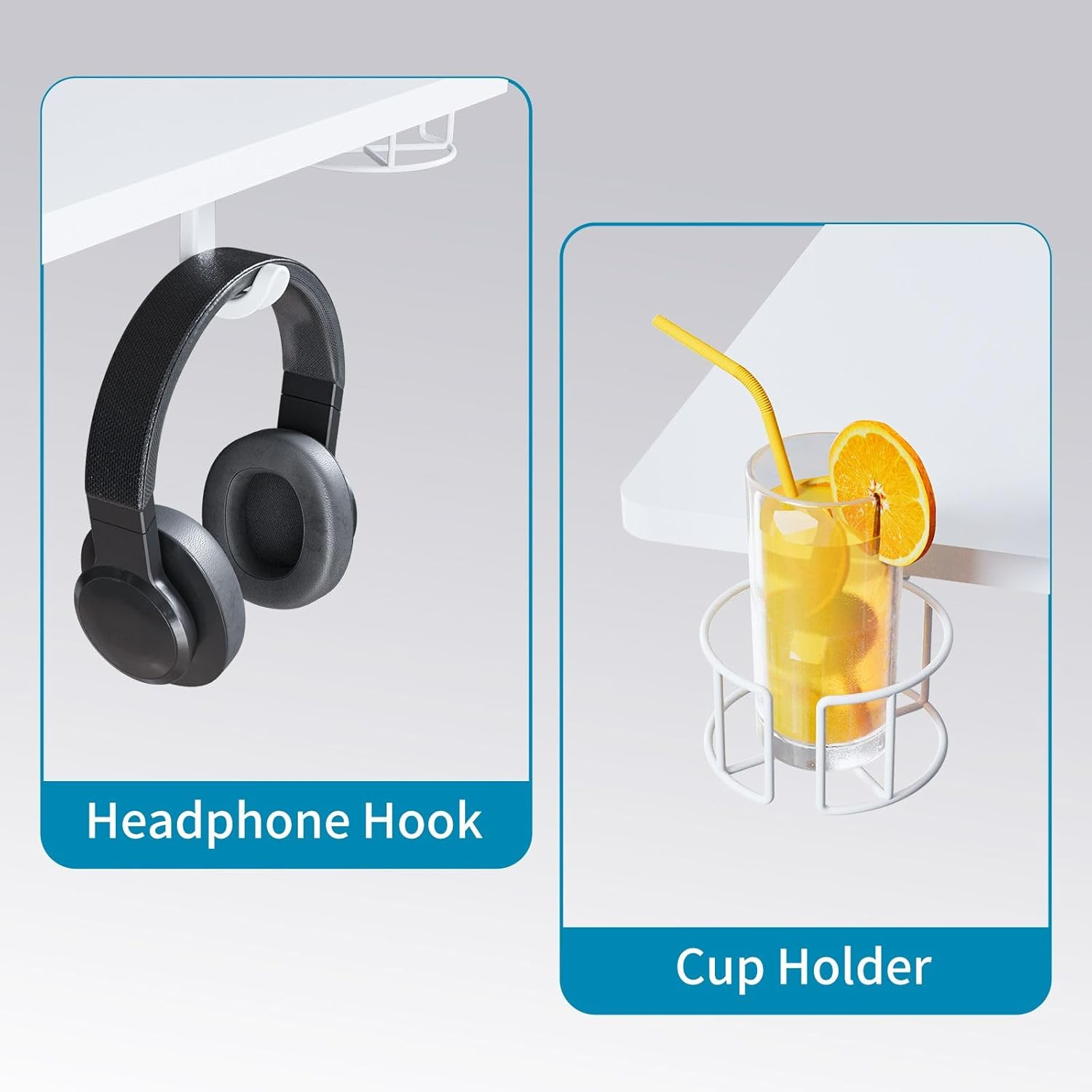 Luxsuite Electric Standing Desk L Shaped Sit Stand up Table Desktop Desk Motorised Height Adjustable Rising Computer Office Sturdy Workstation USB & Type C & Headphone Hook, Cup Holder 120X120Cm White image number 4