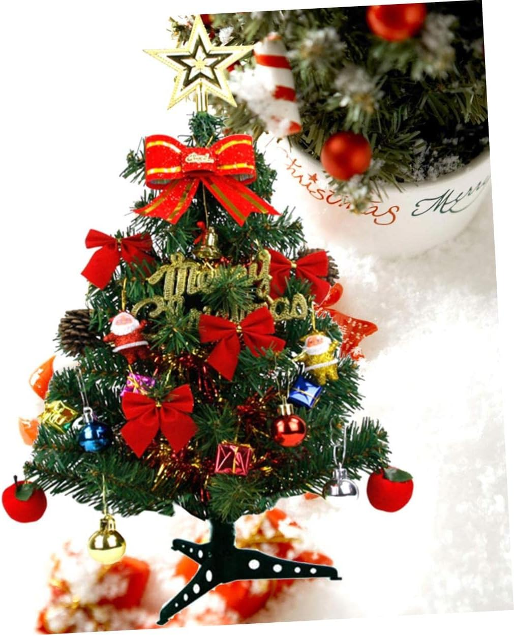 Christmas Tree Tabletop Christmas Decoration Ornaments for Home and Holiday Parties Desktop Festive Decor for Family Gatherings and Celebrations