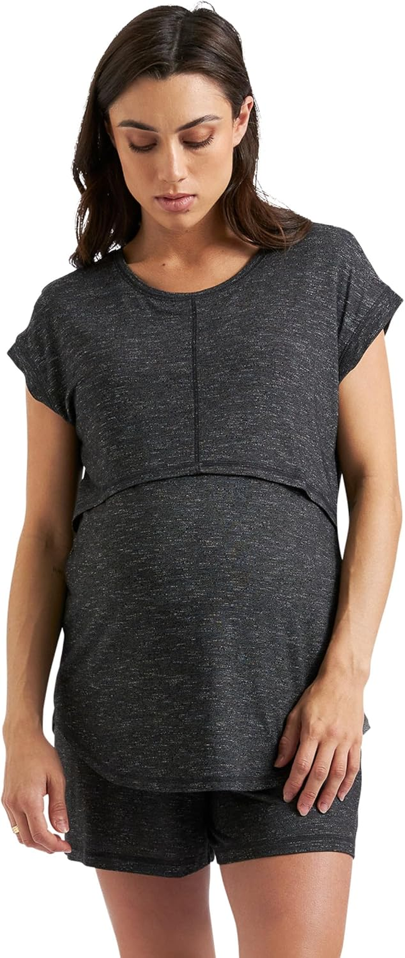 Ripe Maternity Dreamy Nursing Tee Granite