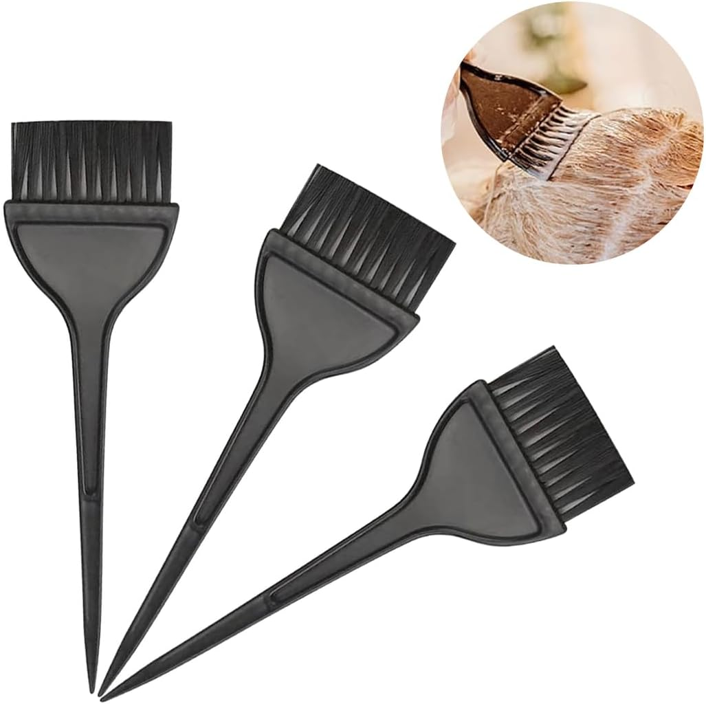BIRLOZA Pack of 3 Hair Colouring Brushes, Hair Dyeing Brush, Hair Colour Brush, Hair Colouring Accessories, Hair Dyeing Brush, for Hair Dyeing in the Barber Shop or at Home (Black) image number 5